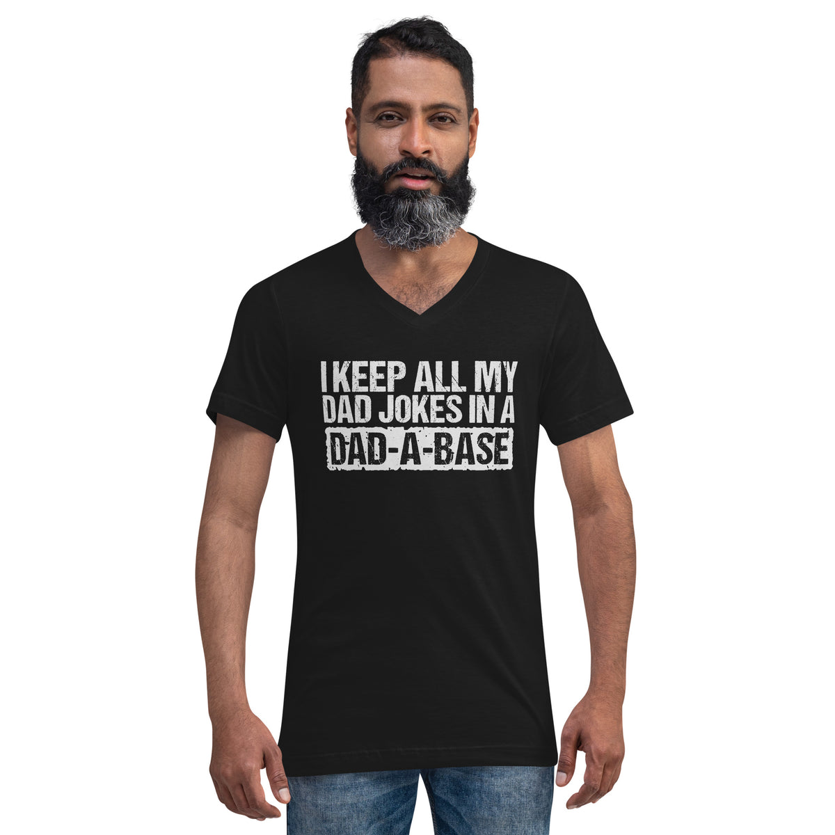 Dad T-Shirt Black - Dad Jokes In Dad-A-Base #1
