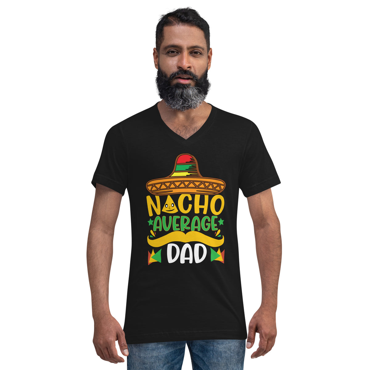 Dad T-Shirt Black - Nacho Average Dad #1