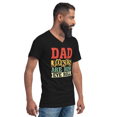Dad T-Shirt Black - Dad Jokes Are How Eye Roll #1