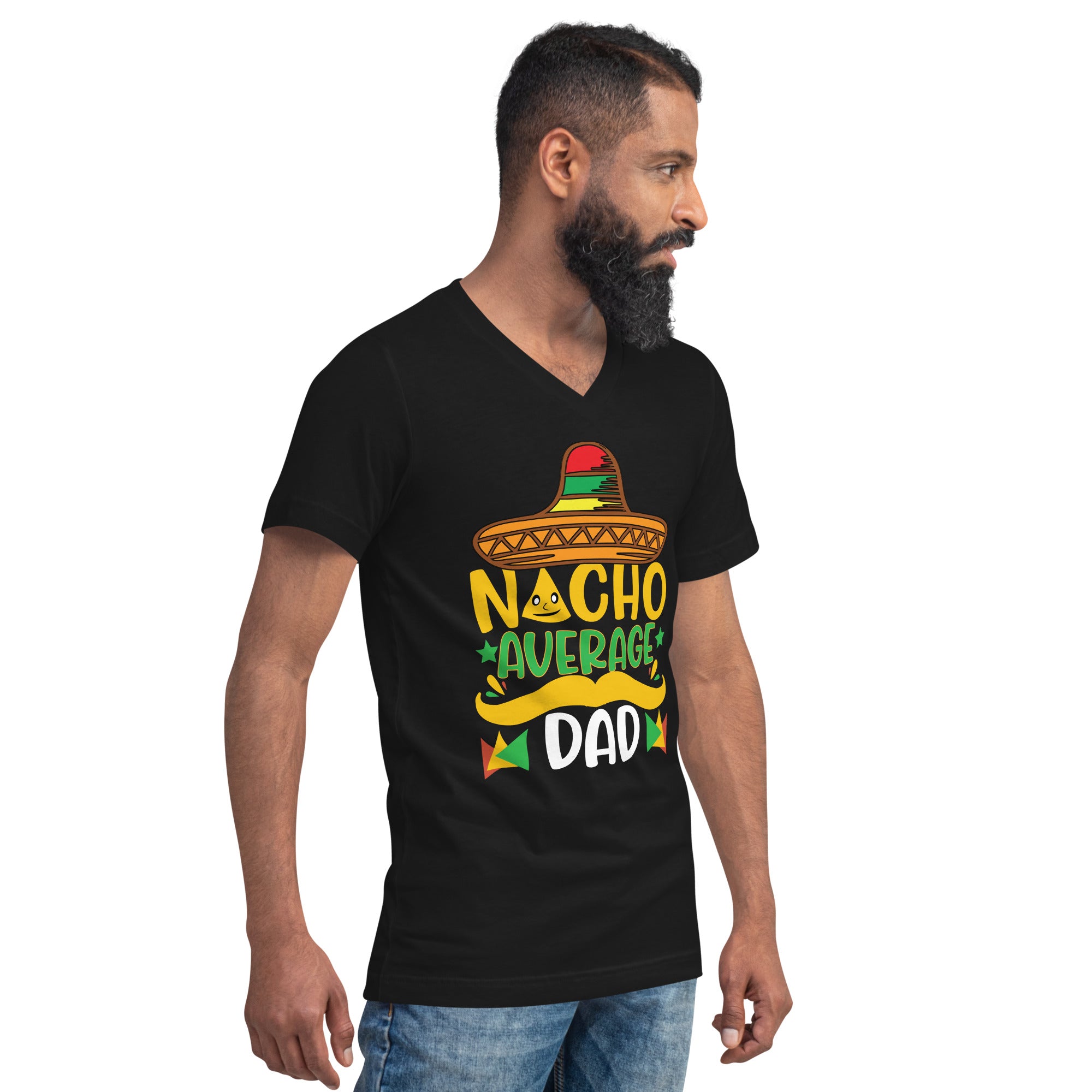 Dad T-Shirt Black - Nacho Average Dad #1