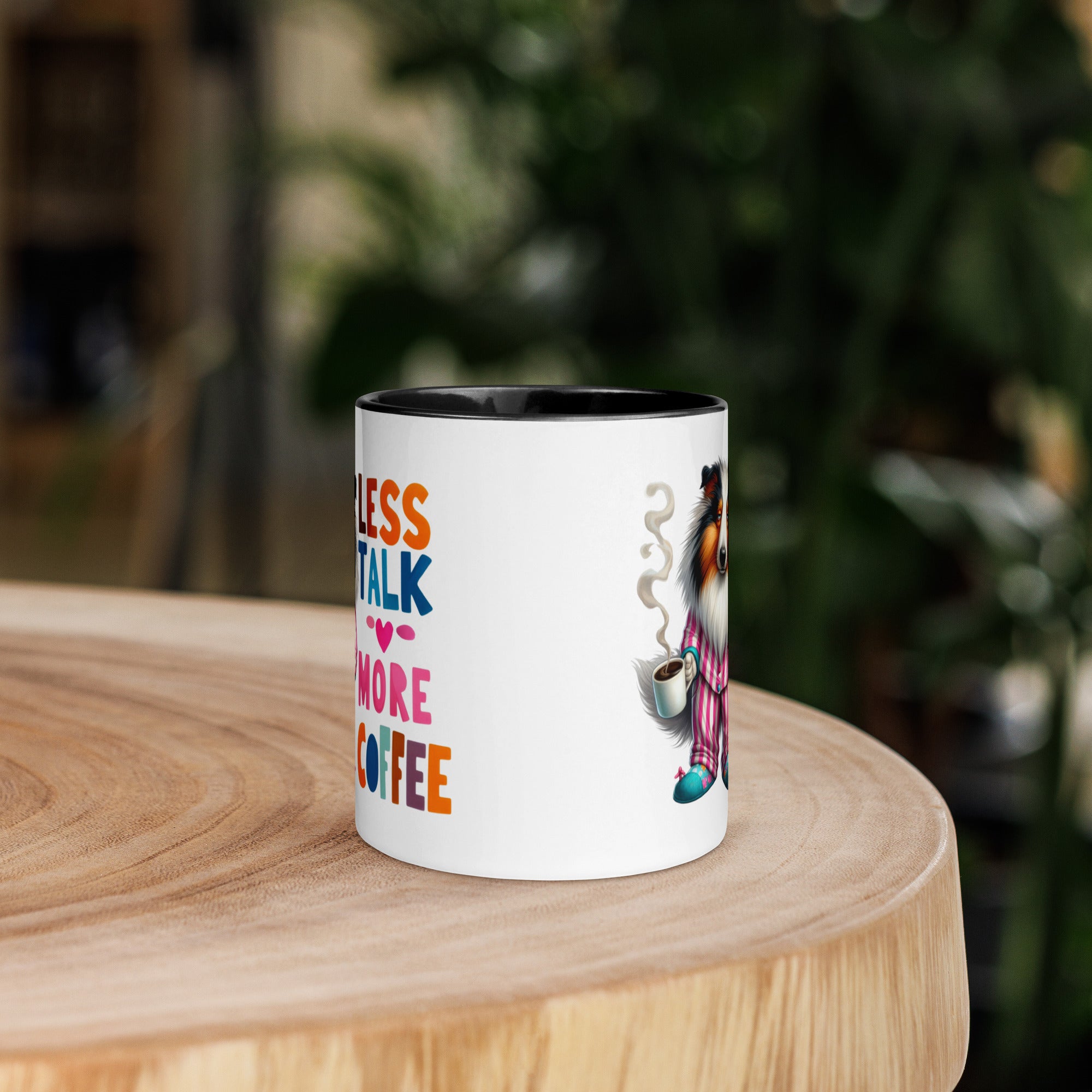 11oz Border Collie Mug - Less Talk More Coffee