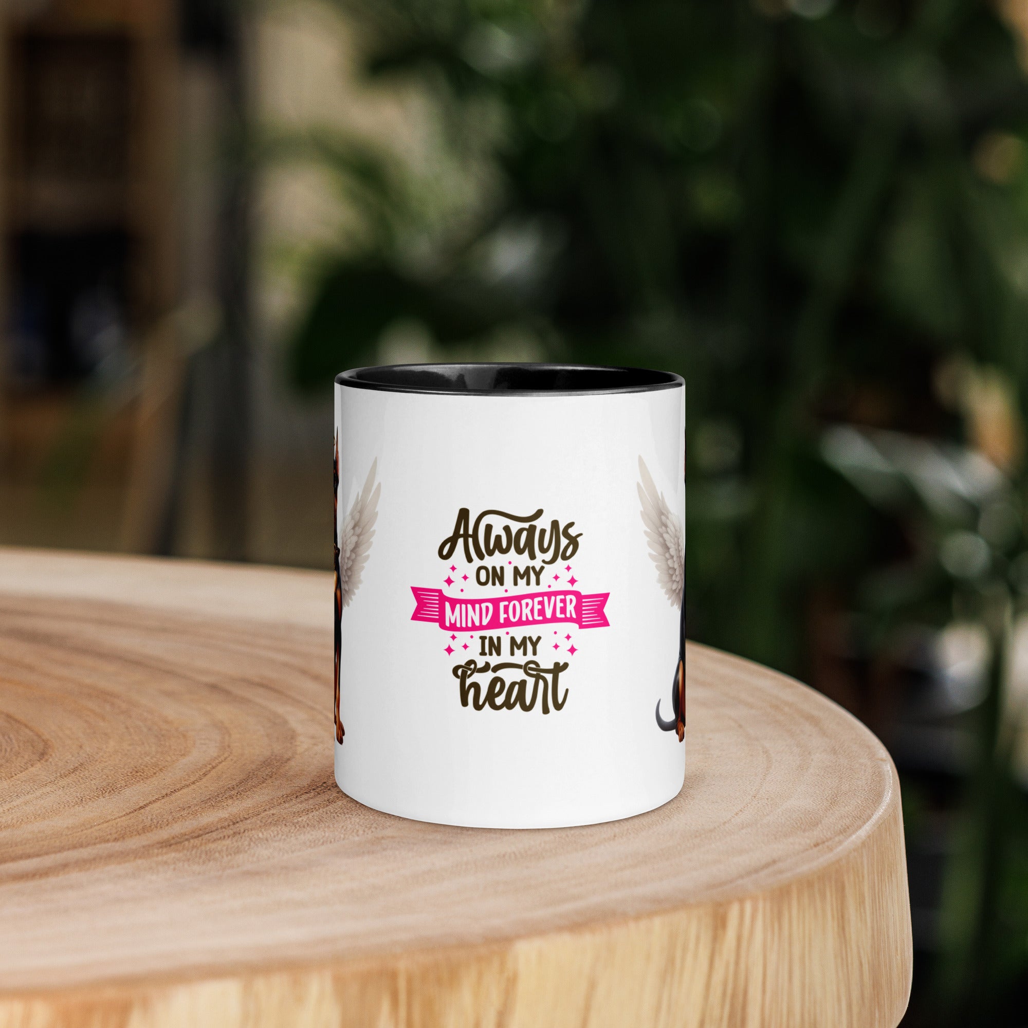 11oz Doberman Angel - Always On My Mind Forever In My Heart