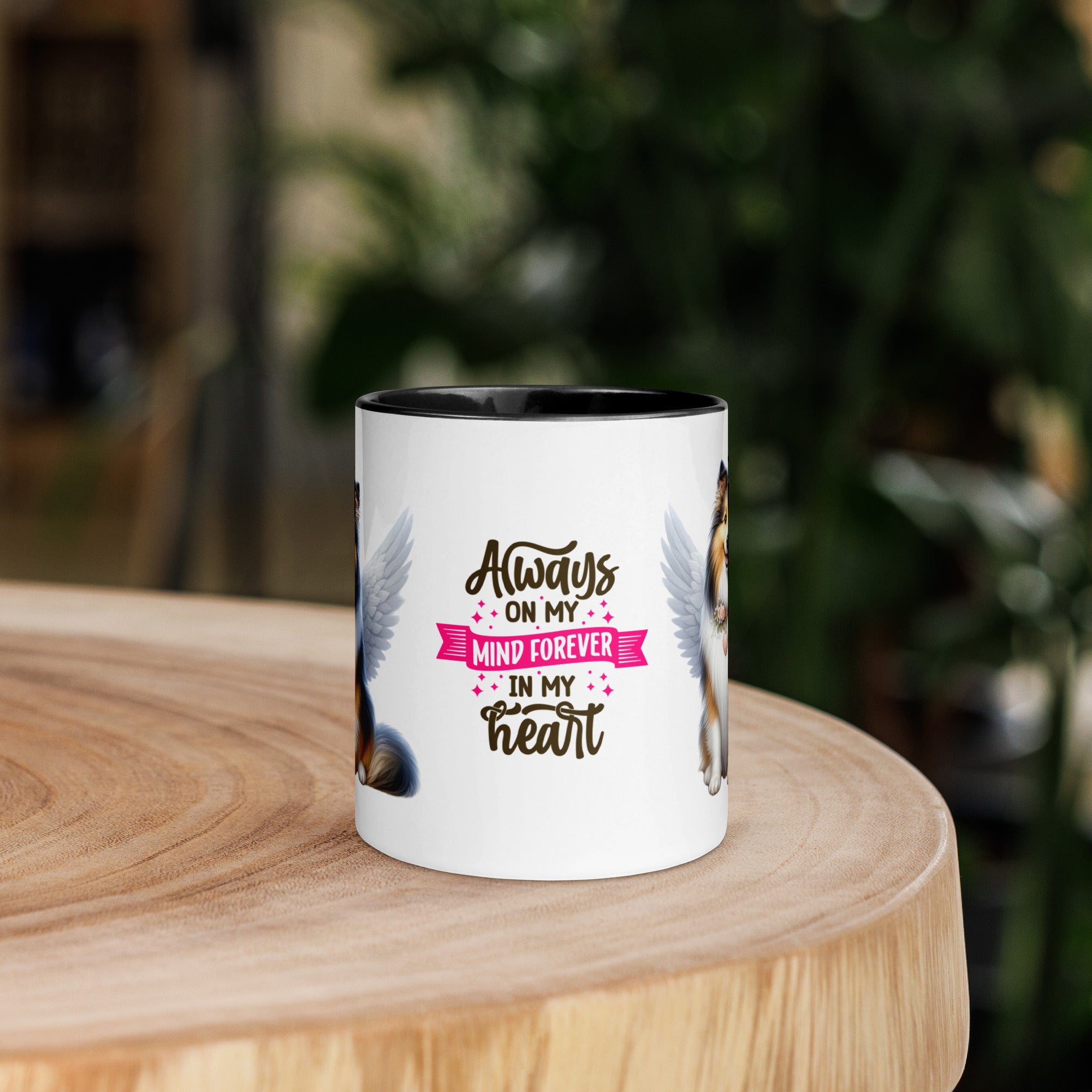 11oz Shetland Sheepdog Angel - Always On My Mind Forever In My Heart