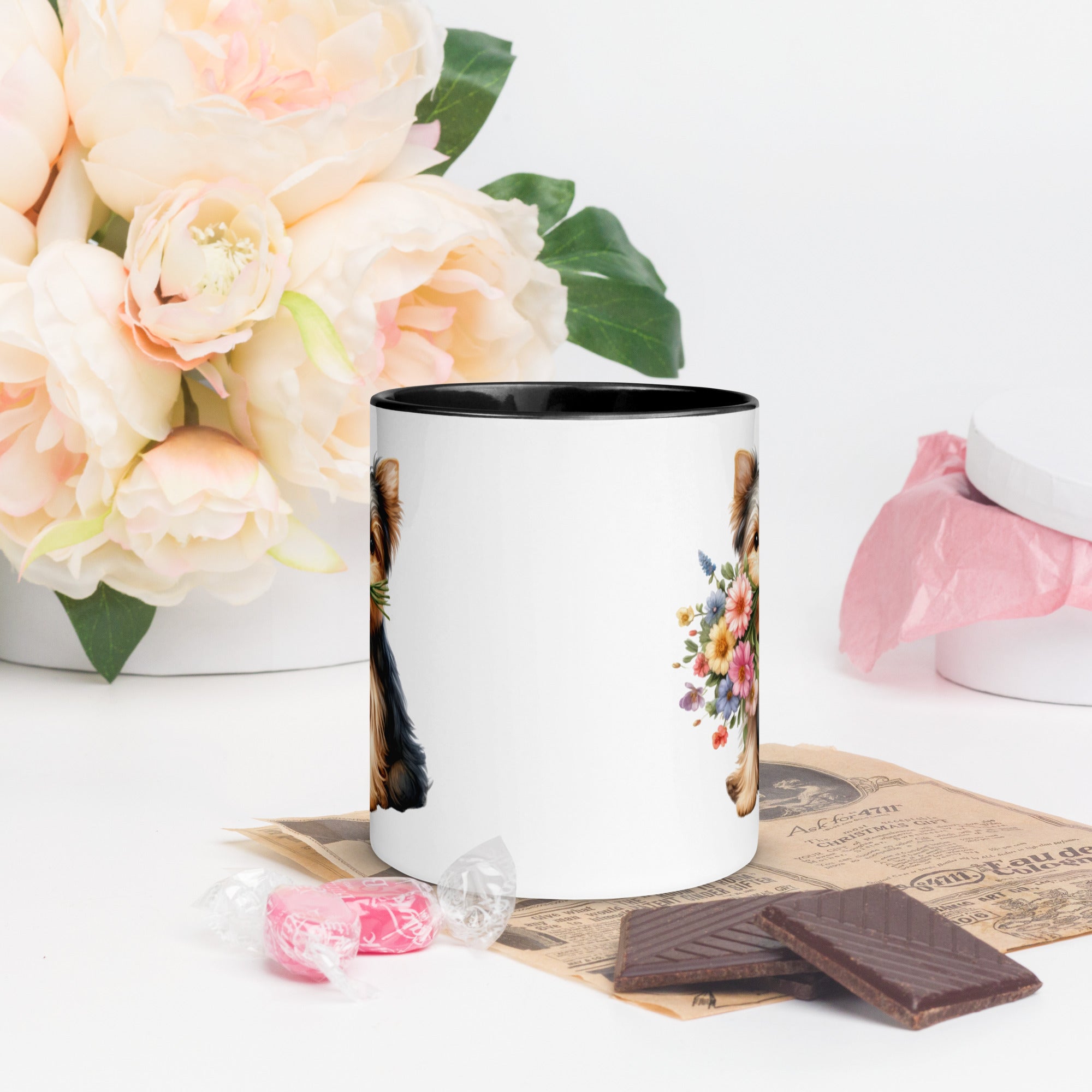 11oz Yorkshire Terrier - Flowers In Mouth