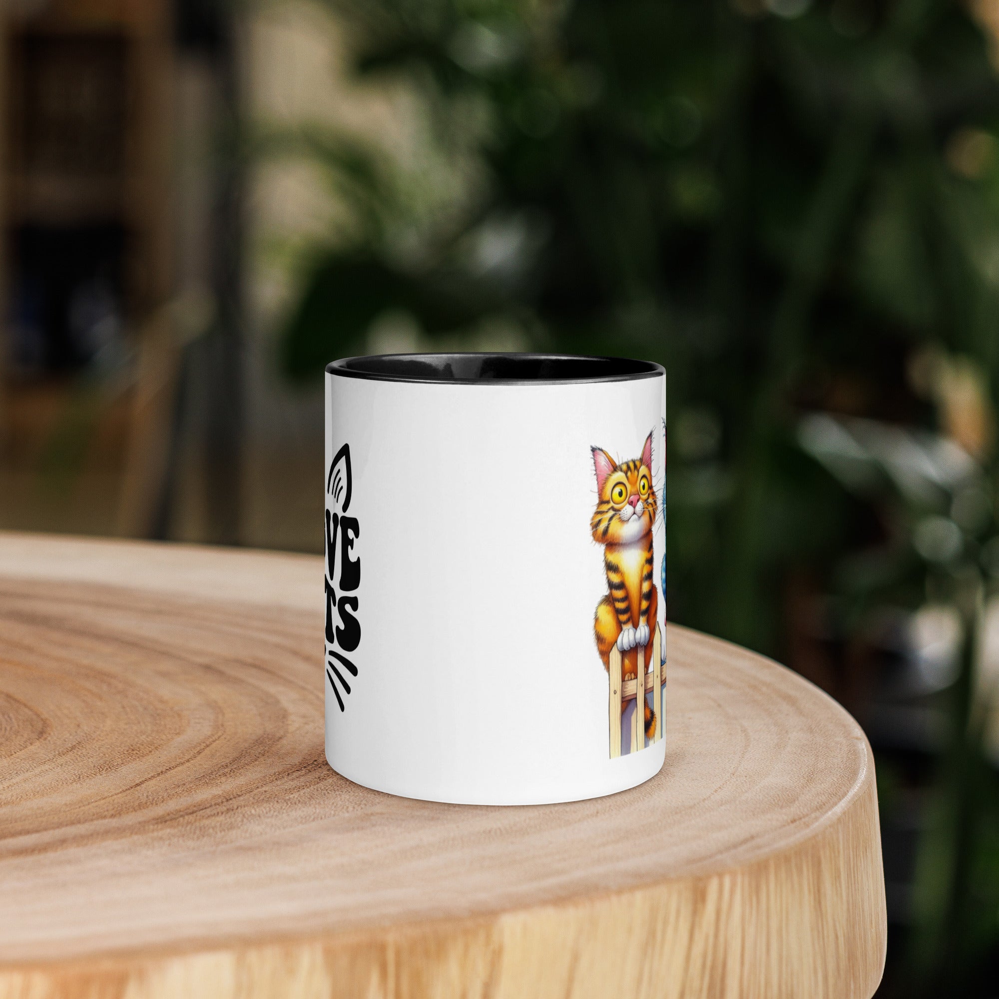 11oz I Love Cats - Cats On Fence #1
