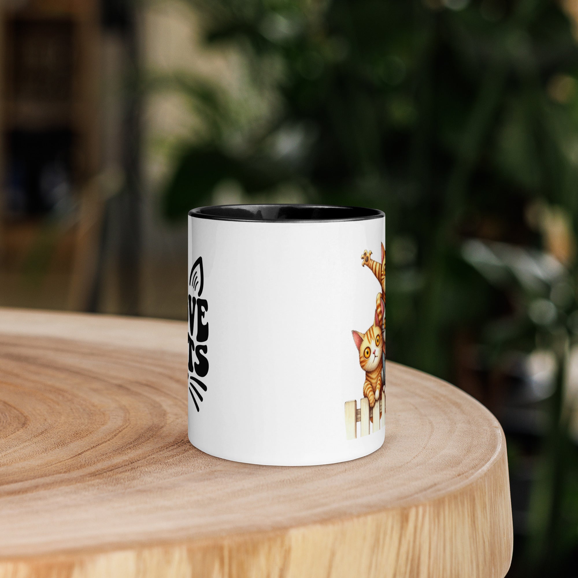 11oz I Love Cats - Cats On Fence #2