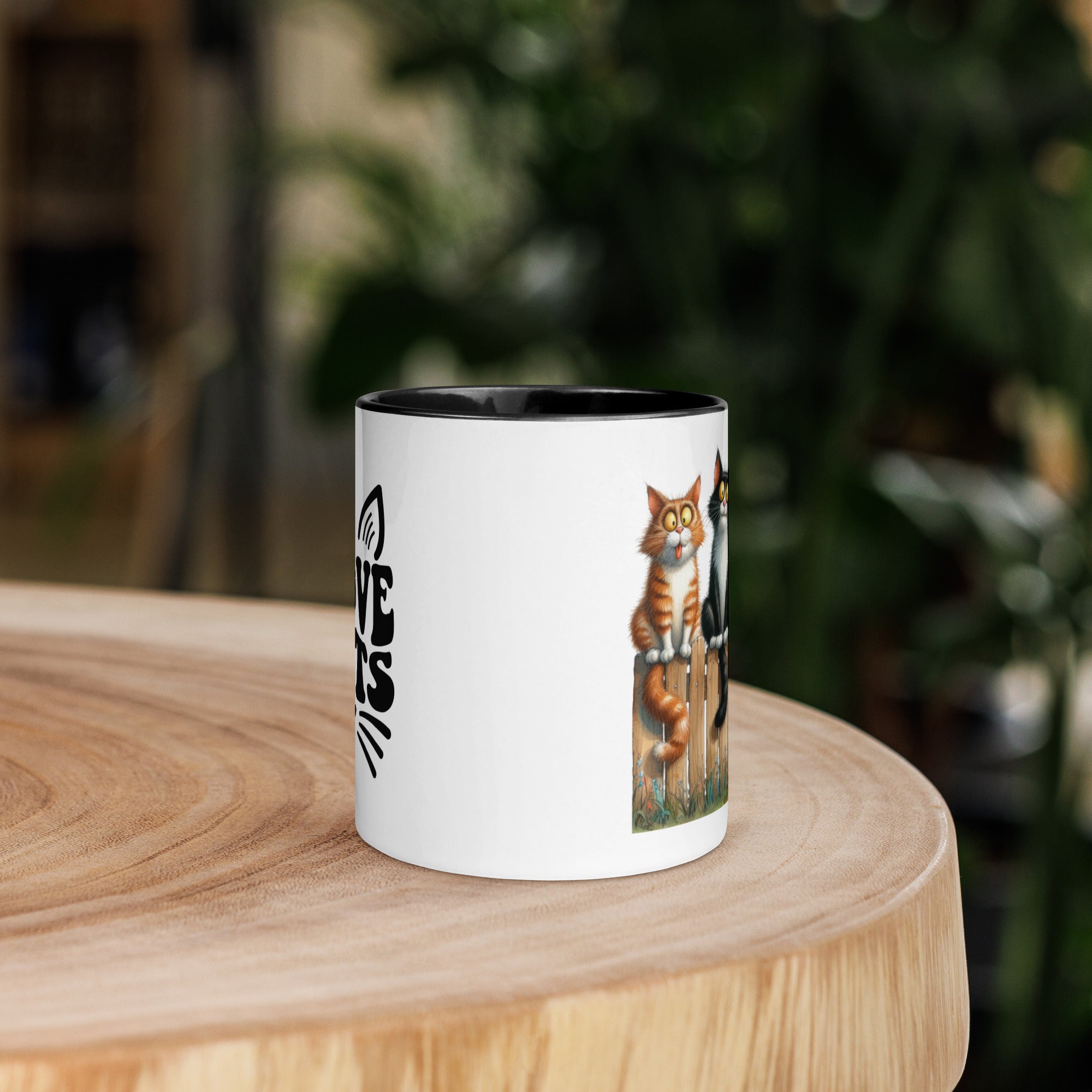 11oz I Love Cats - Cats On Fence #3