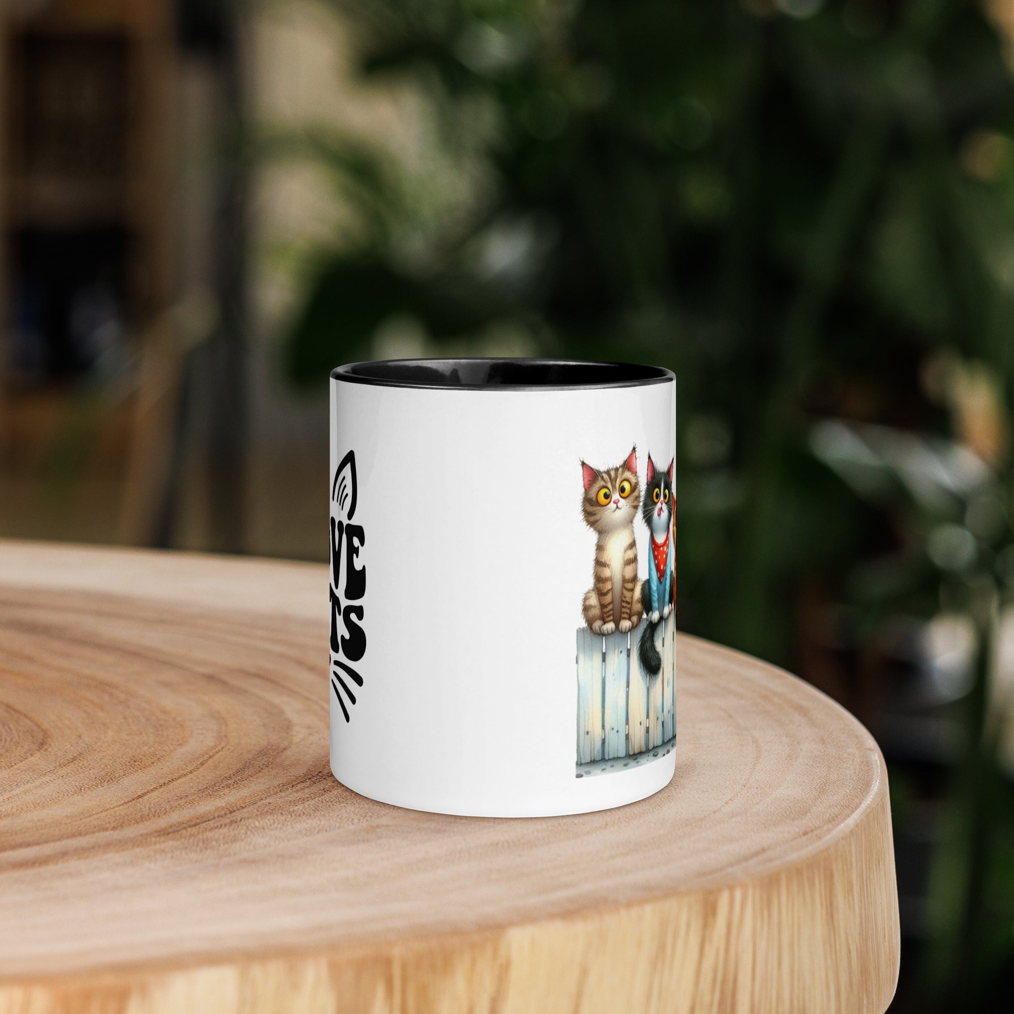 11oz I Love Cats - Cats On Fence #4