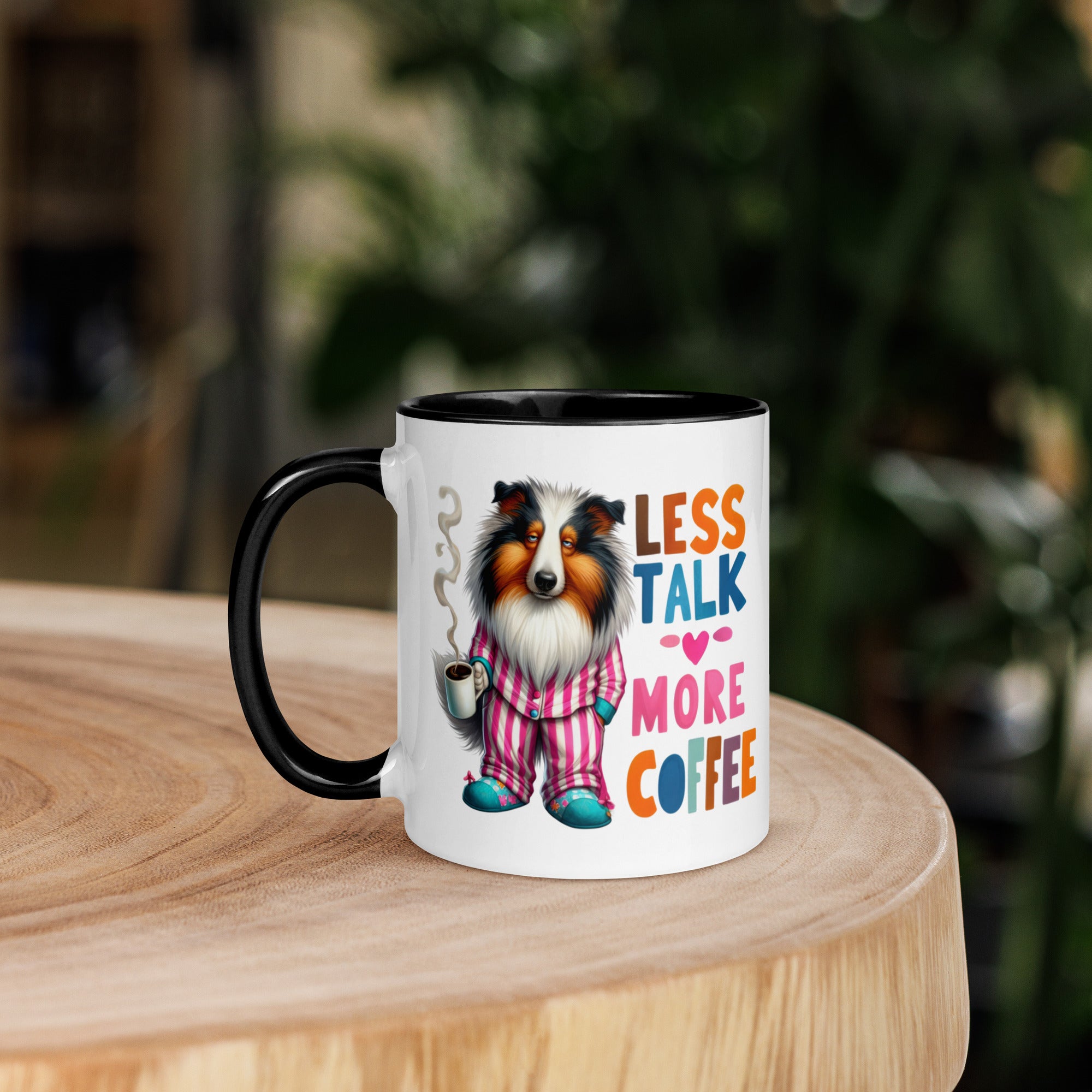 11oz Border Collie Mug - Less Talk More Coffee