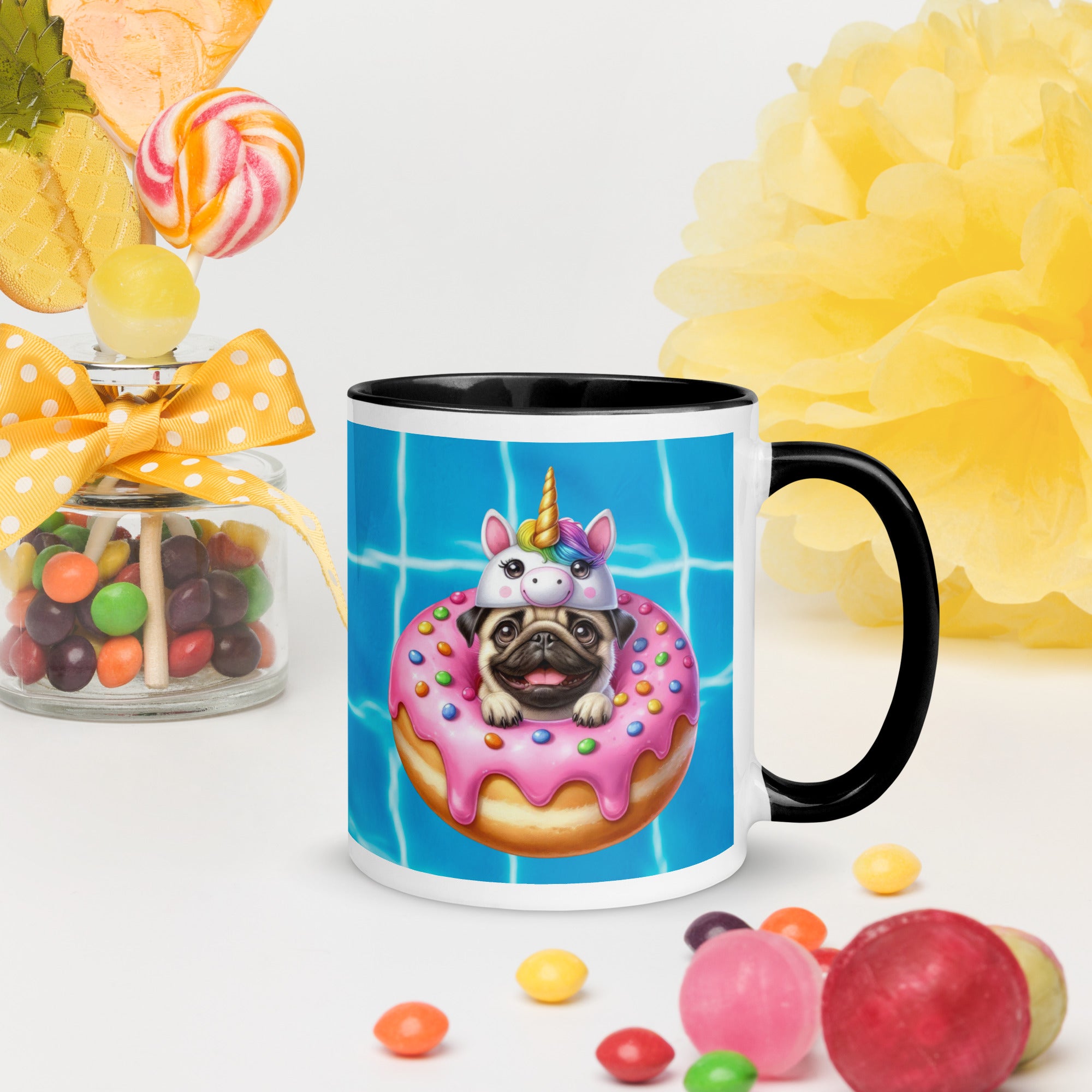 11oz Unicorn Pug In Donut