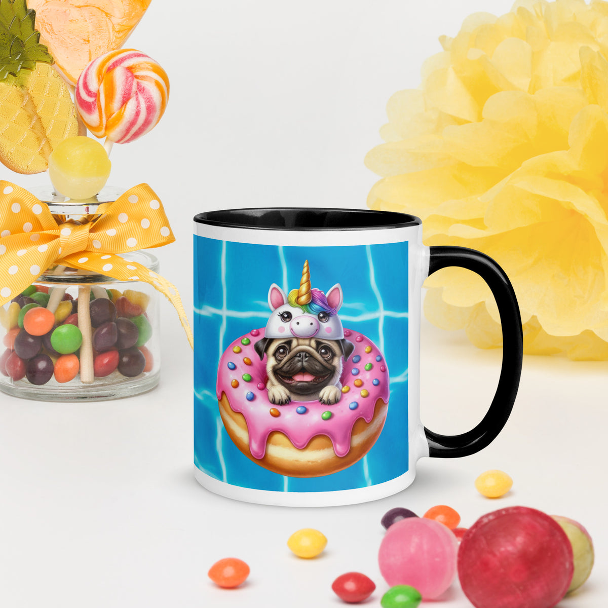 11oz Unicorn Pug In Donut