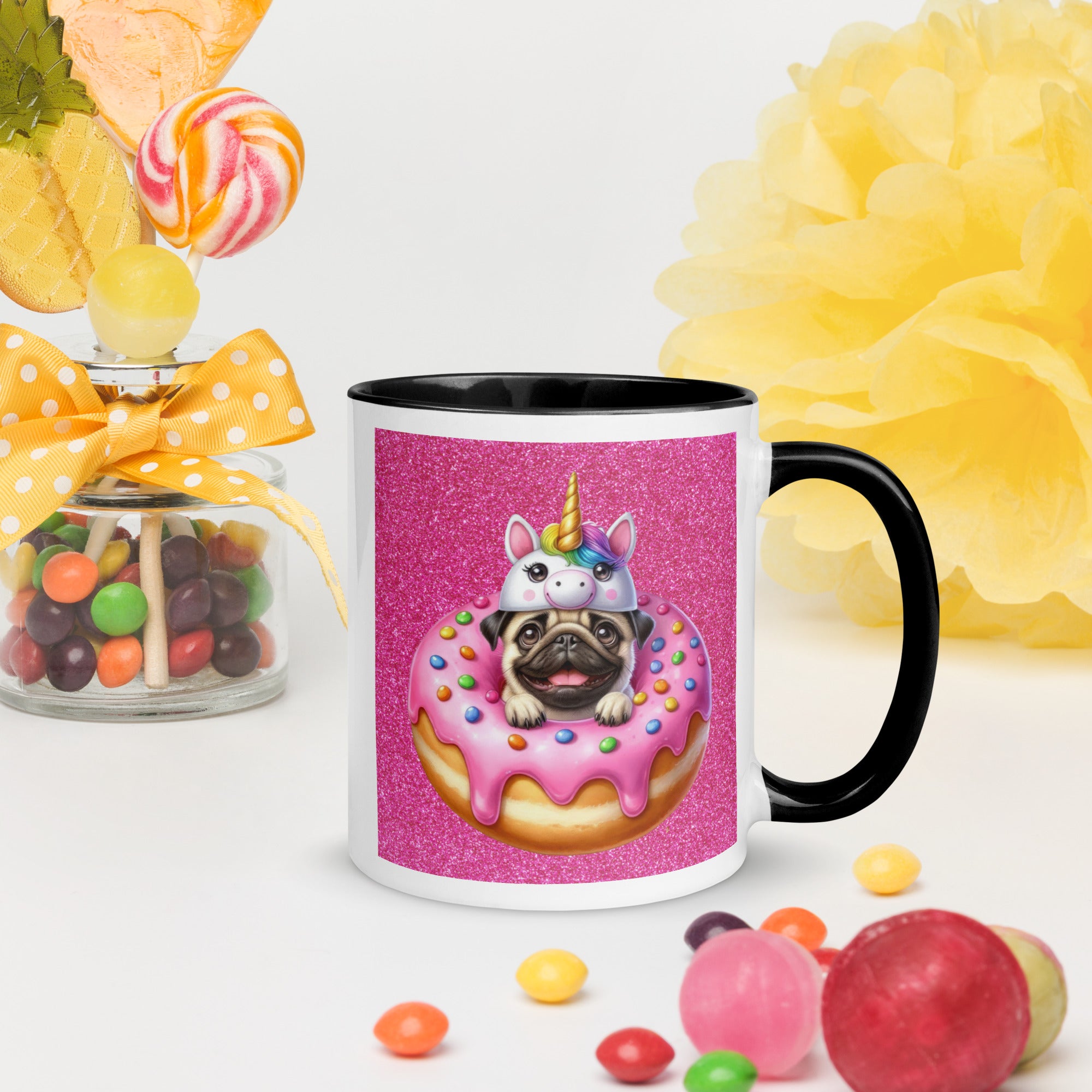 11oz Sparkles Unicorn Pug - Pug Mug