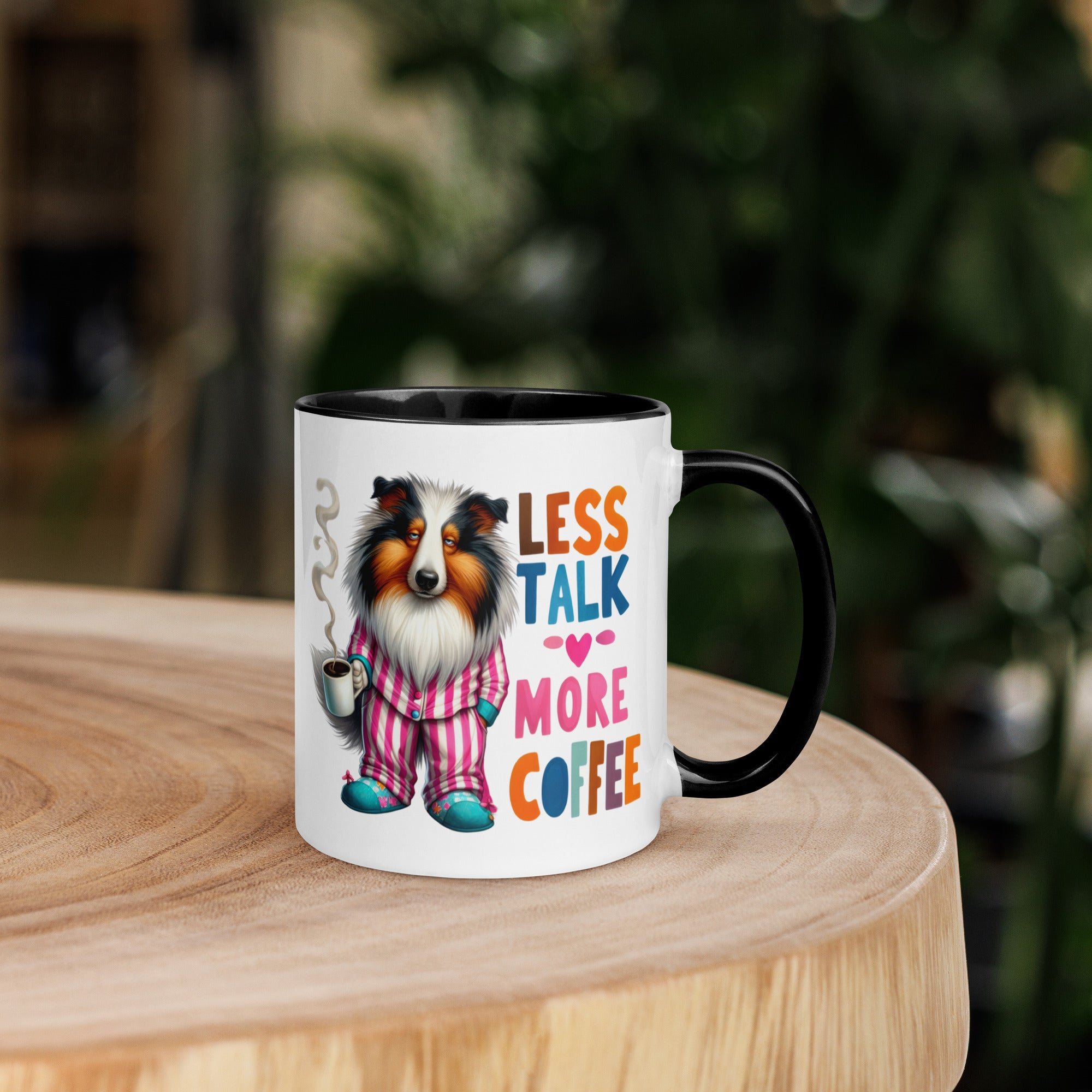11oz Border Collie Mug - Less Talk More Coffee