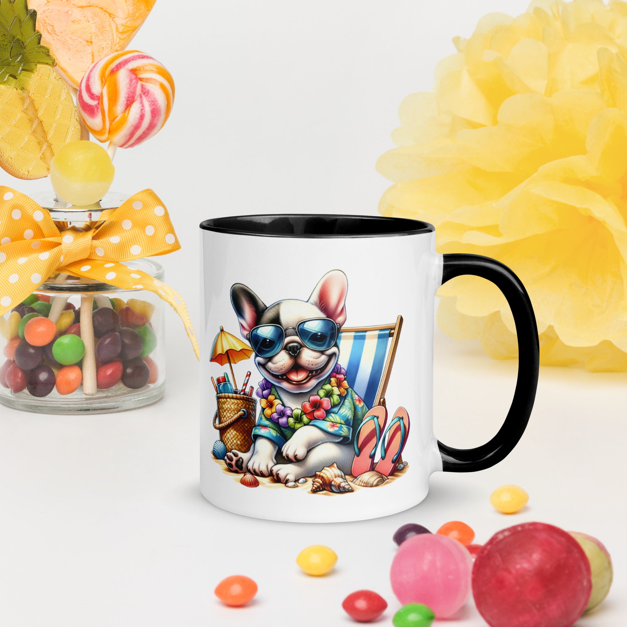 11oz Summer Vibes At The Beach - French Bulldog