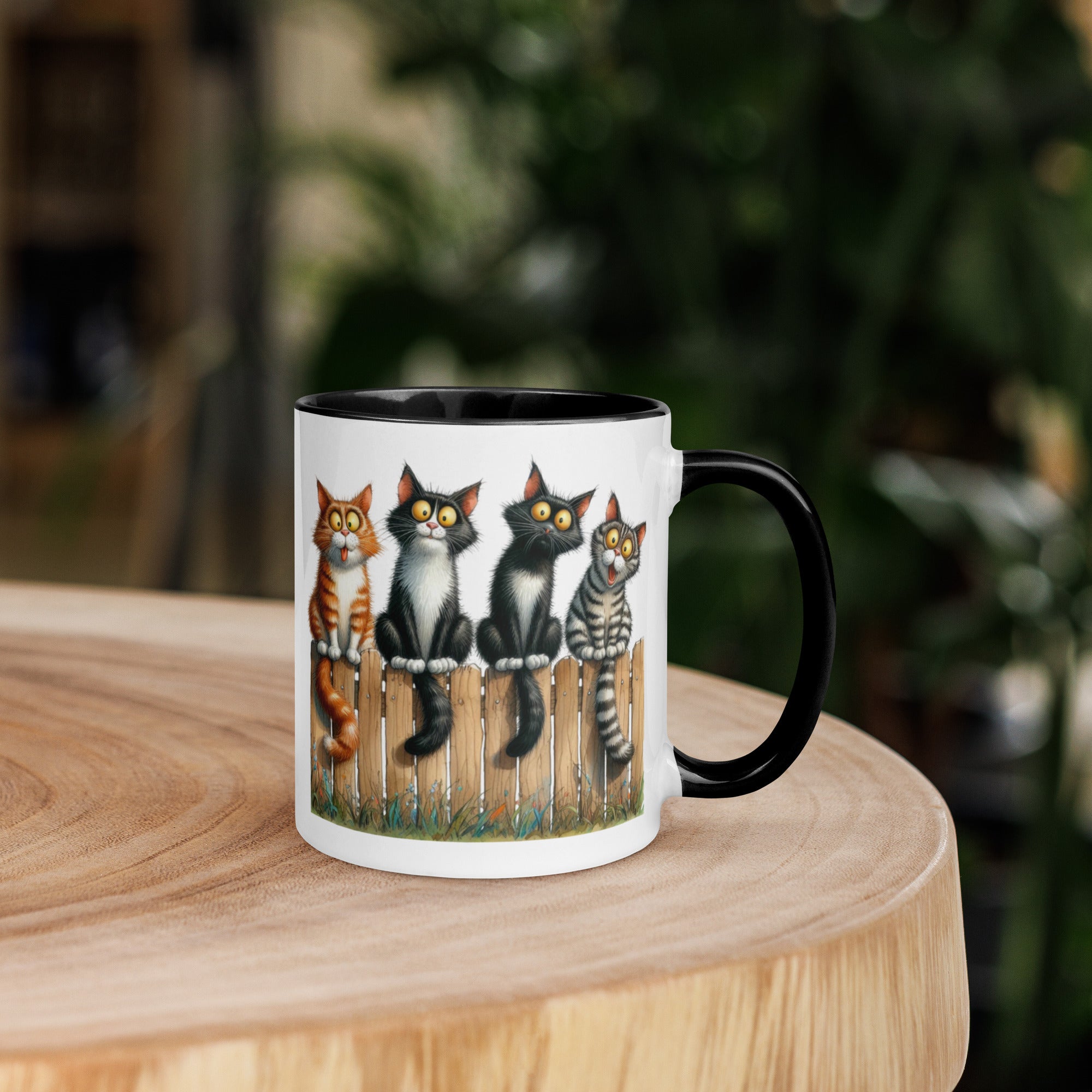11oz I Love Cats - Cats On Fence #3