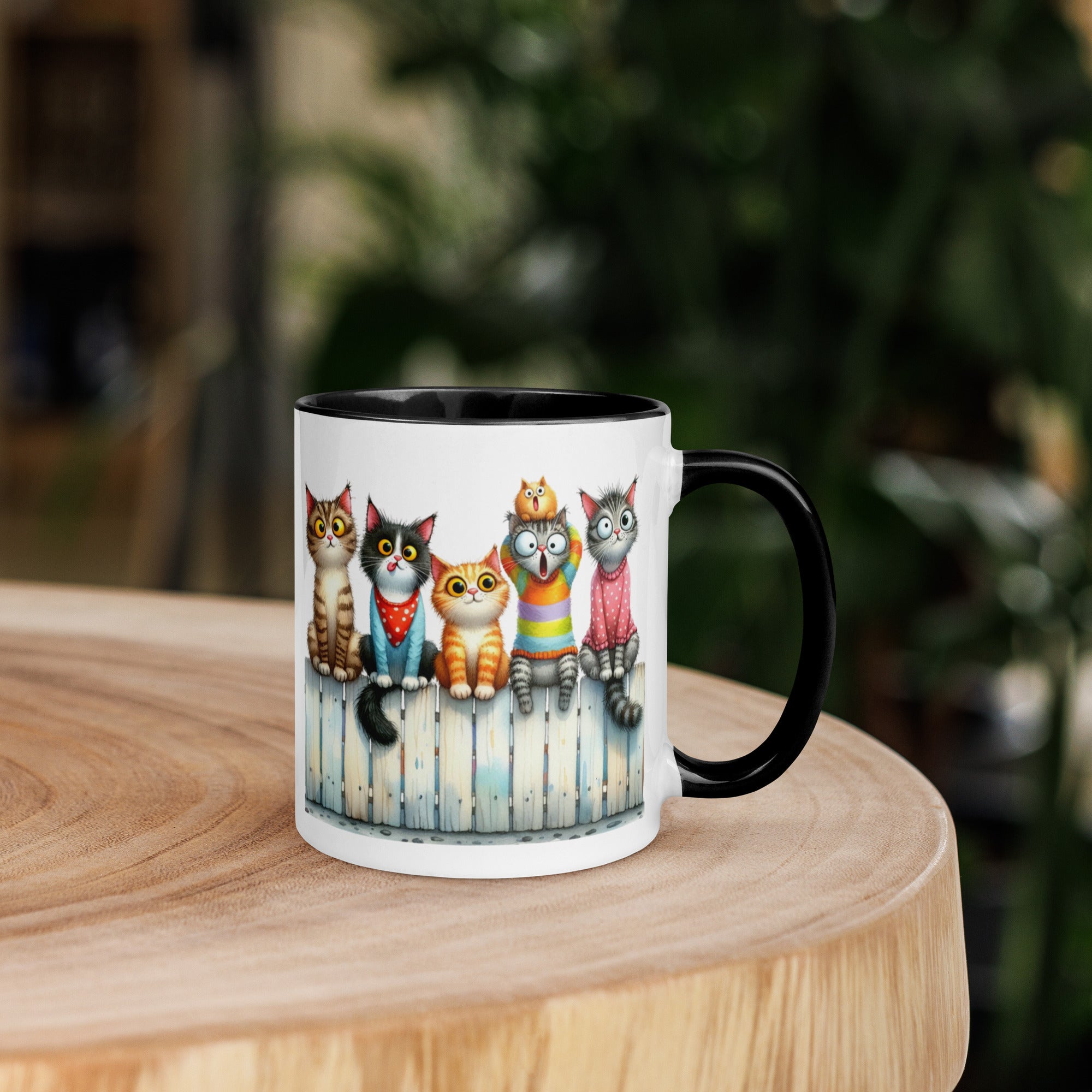 11oz I Love Cats - Cats On Fence #4