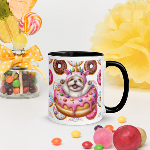 11oz Shih Tzu Loves Donuts Mug - Life Is Short