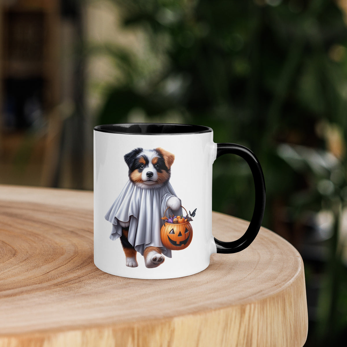 11oz Happy Halloween Ghost Bernese Mountain Dog Mug #1