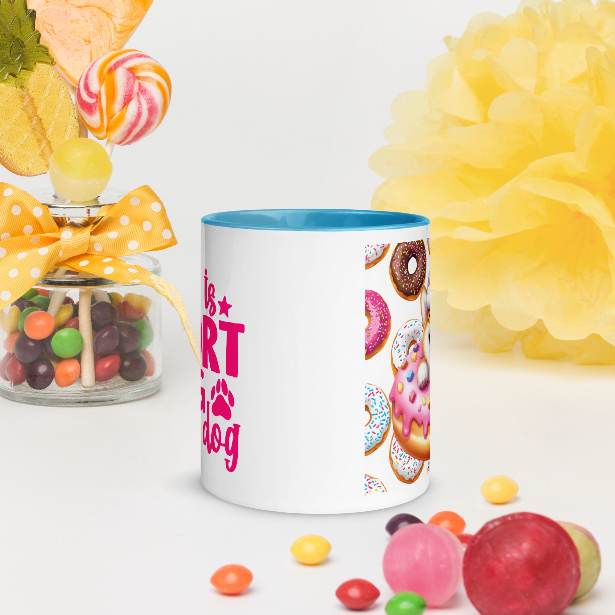 11oz Corgi Loves Donuts Mug - Life Is Short