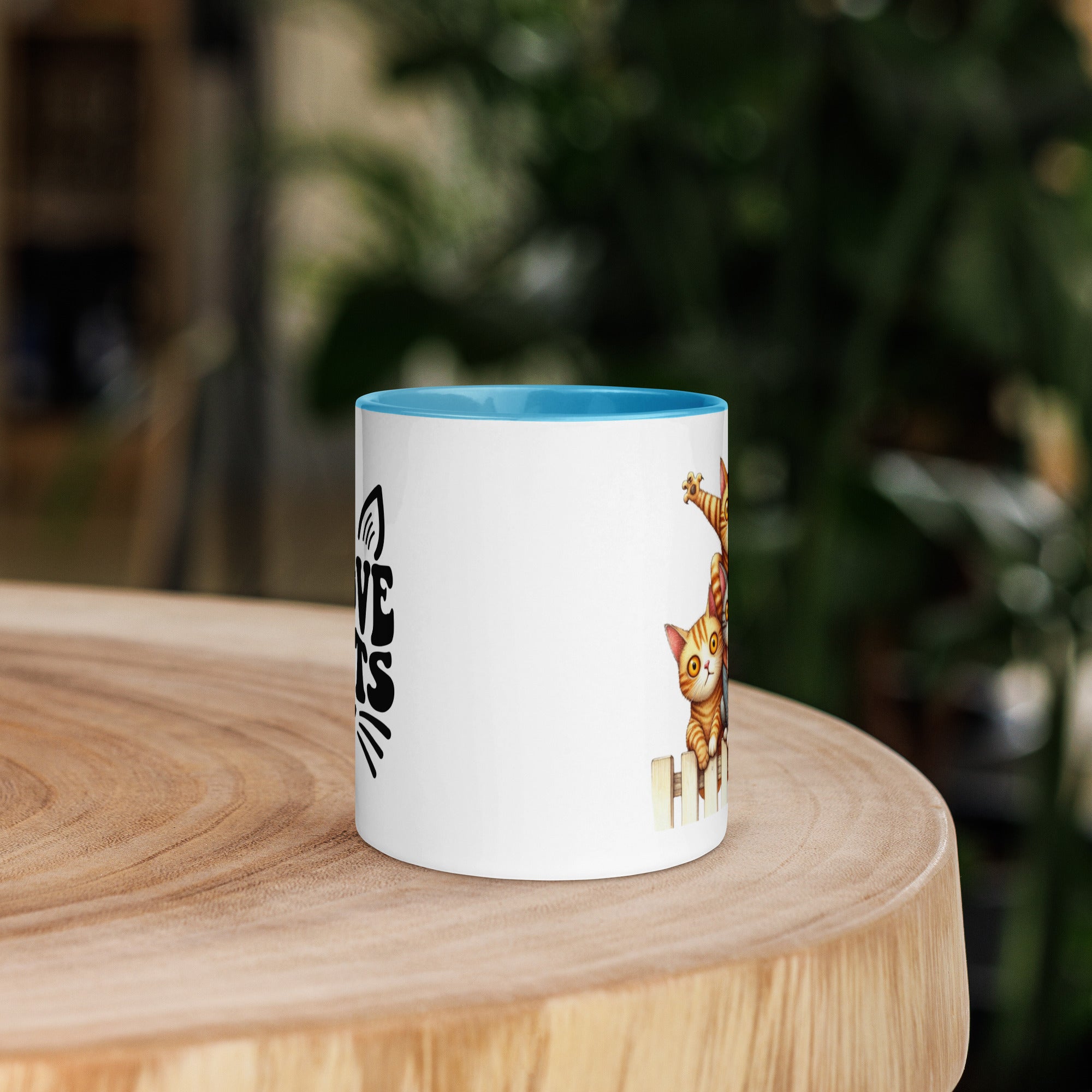 11oz I Love Cats - Cats On Fence #2