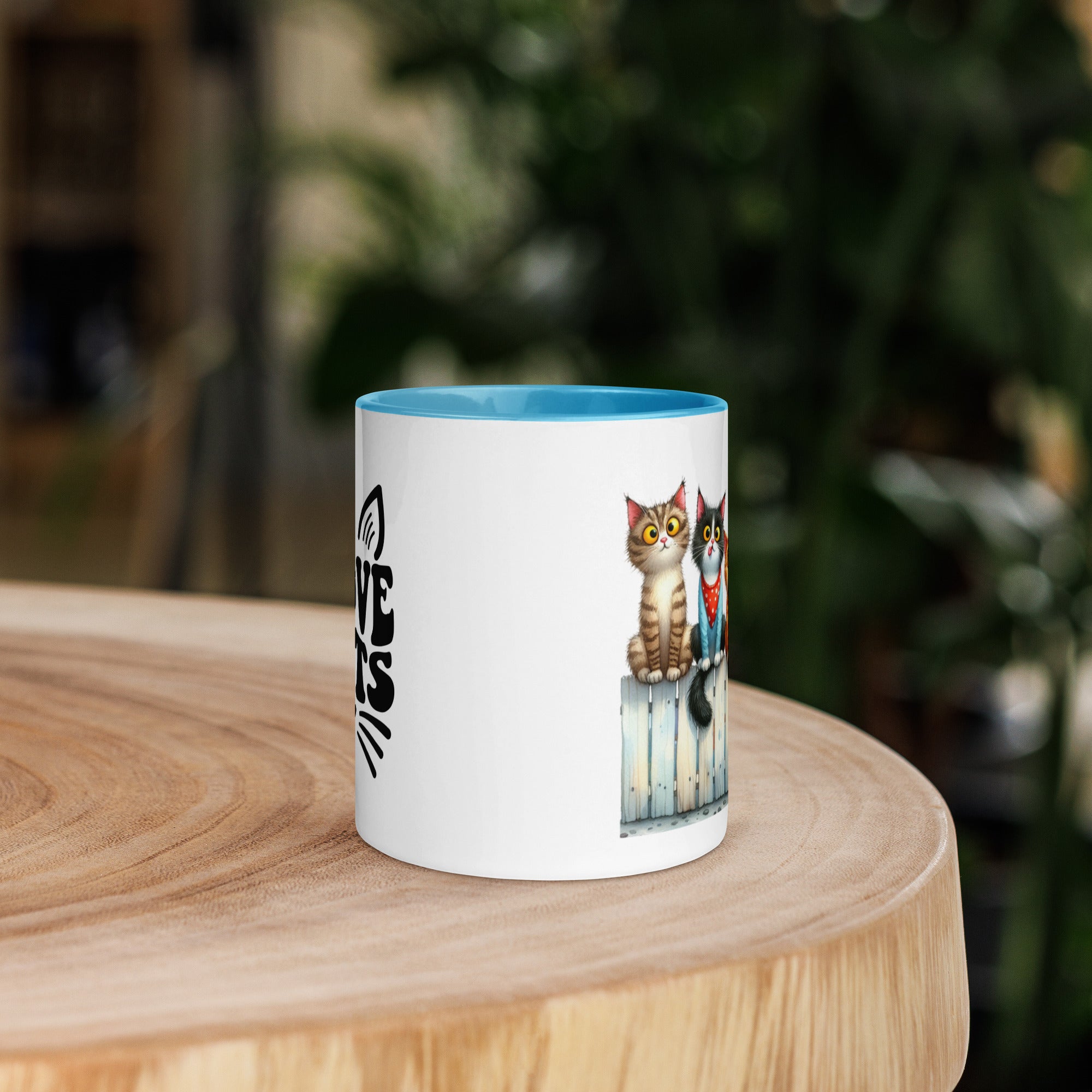 11oz I Love Cats - Cats On Fence #4