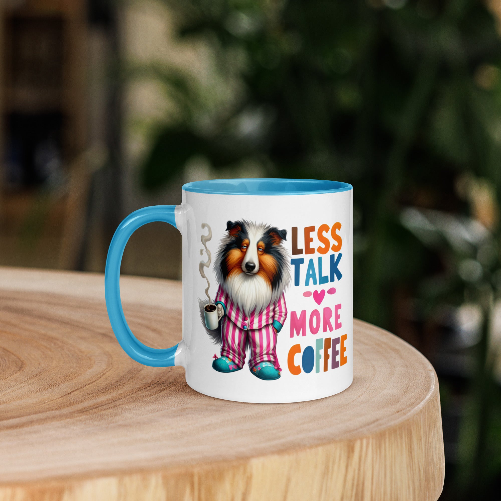 11oz Border Collie Mug - Less Talk More Coffee