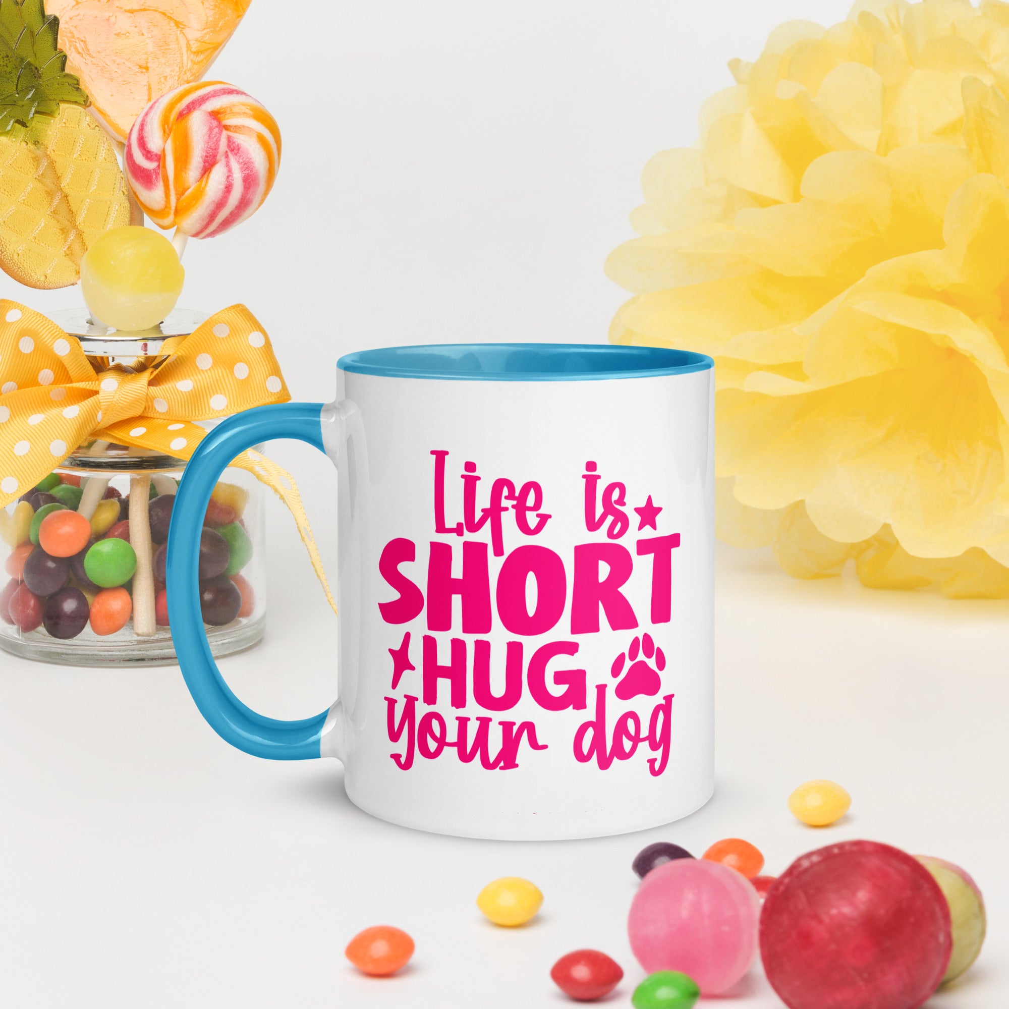11oz Samoyed Loves Donuts Mug - Life Is Short