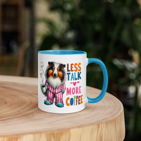 11oz Border Collie Mug - Less Talk More Coffee