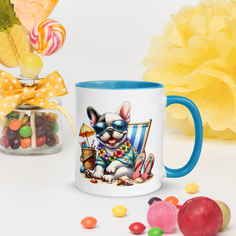 11oz Summer Vibes At The Beach - French Bulldog