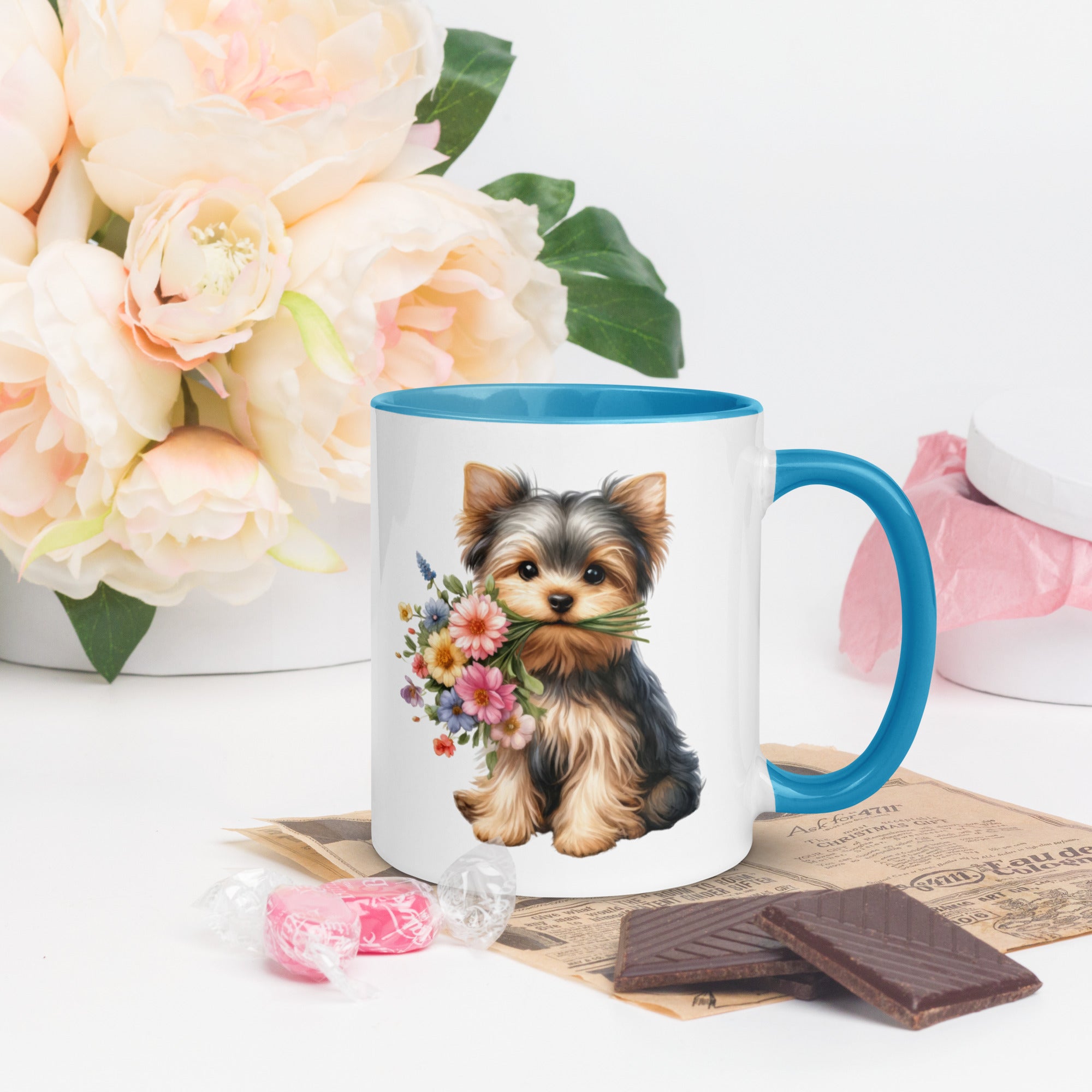 11oz Yorkshire Terrier - Flowers In Mouth