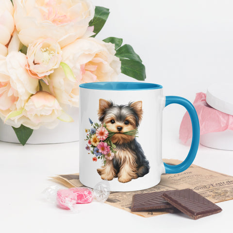 11oz Yorkshire Terrier - Flowers In Mouth