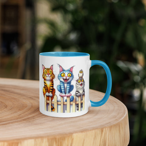 11oz I Love Cats - Cats On Fence #1
