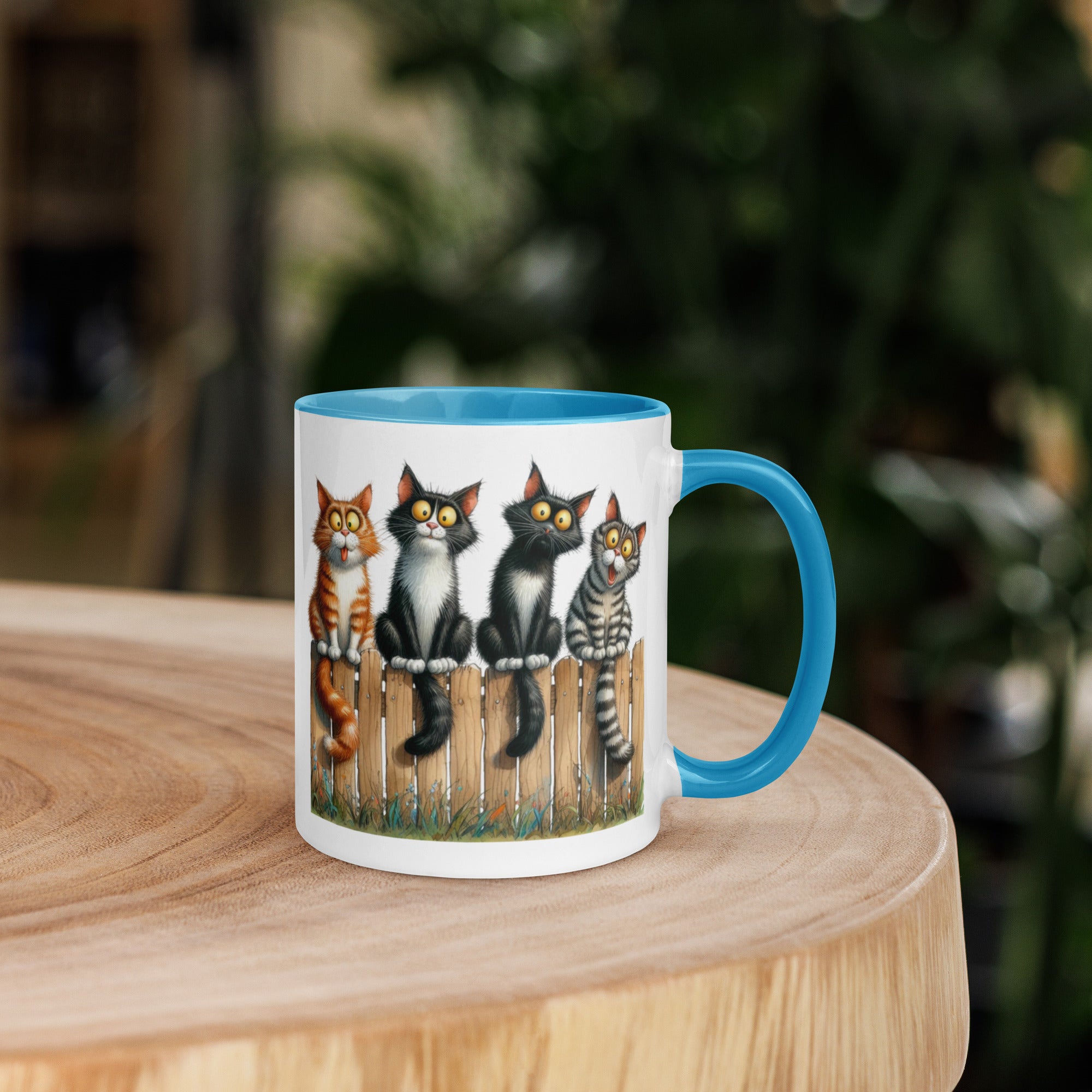 11oz I Love Cats - Cats On Fence #3