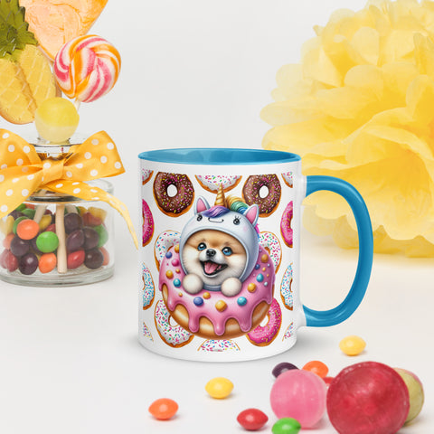 11oz Pomeranian Loves Donuts Mug - Life Is Short