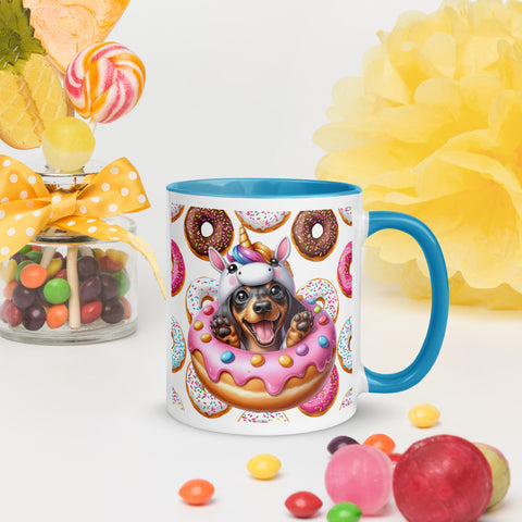 11oz Dachshund Loves Donuts Mug - Life Is Short