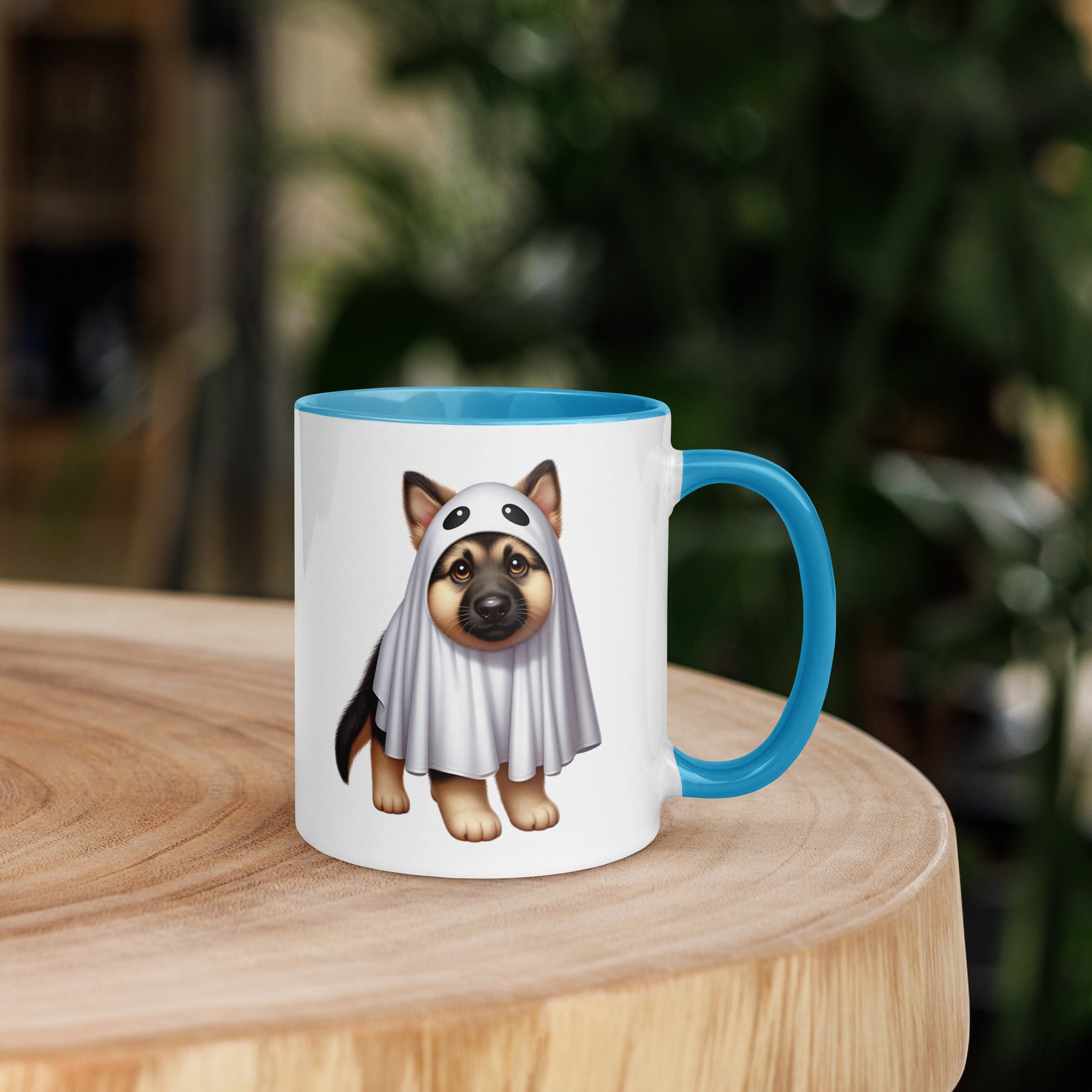 11oz Happy Halloween Ghost German Shepherd Mug #1