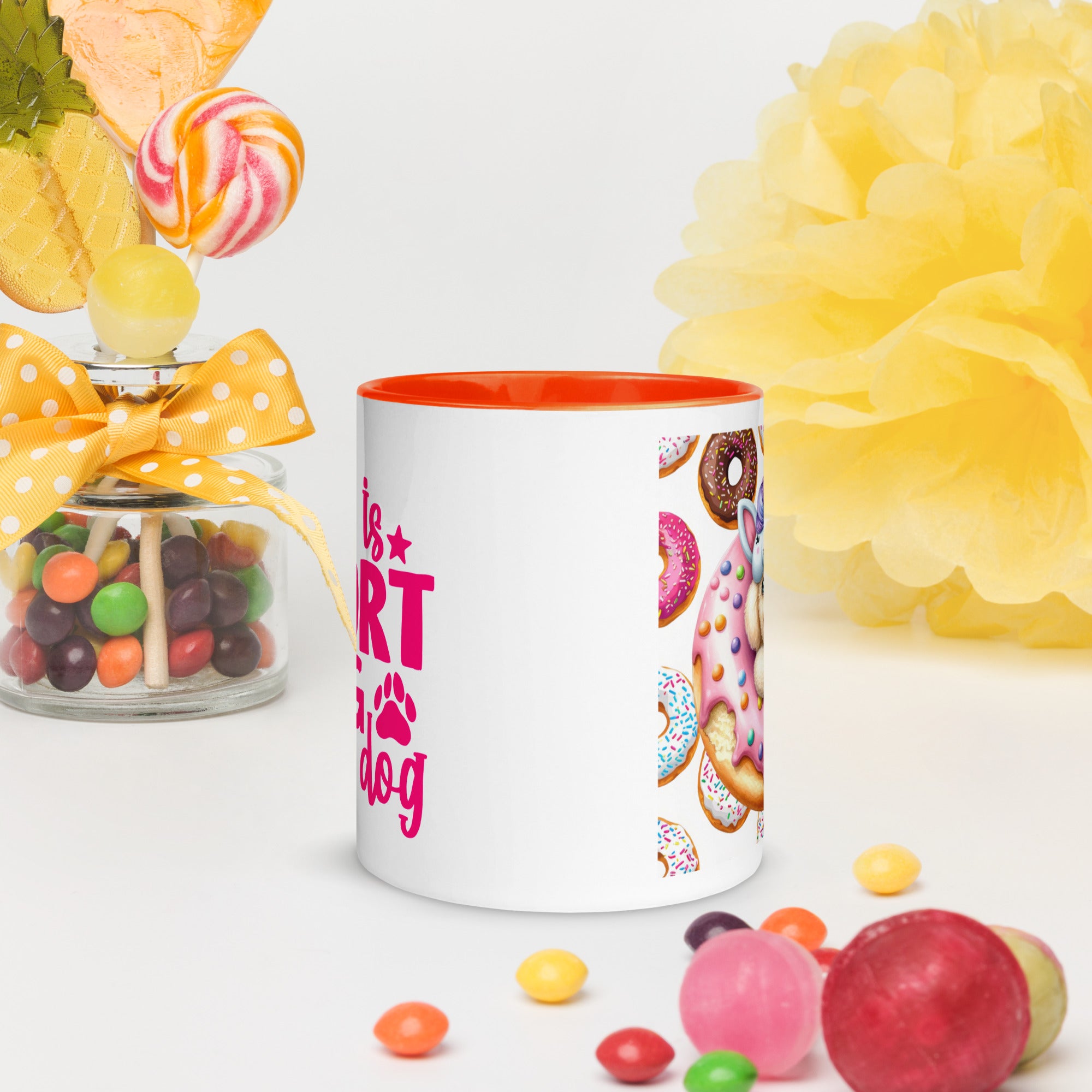 11oz Poodle Loves Donuts Mug - Life Is Short