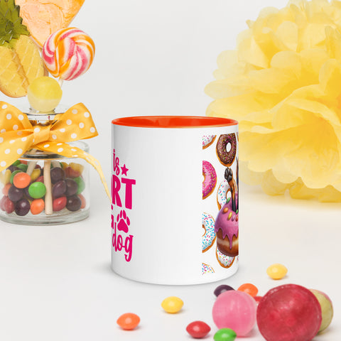 11oz Doberman Loves Donuts Mug - Life Is Short
