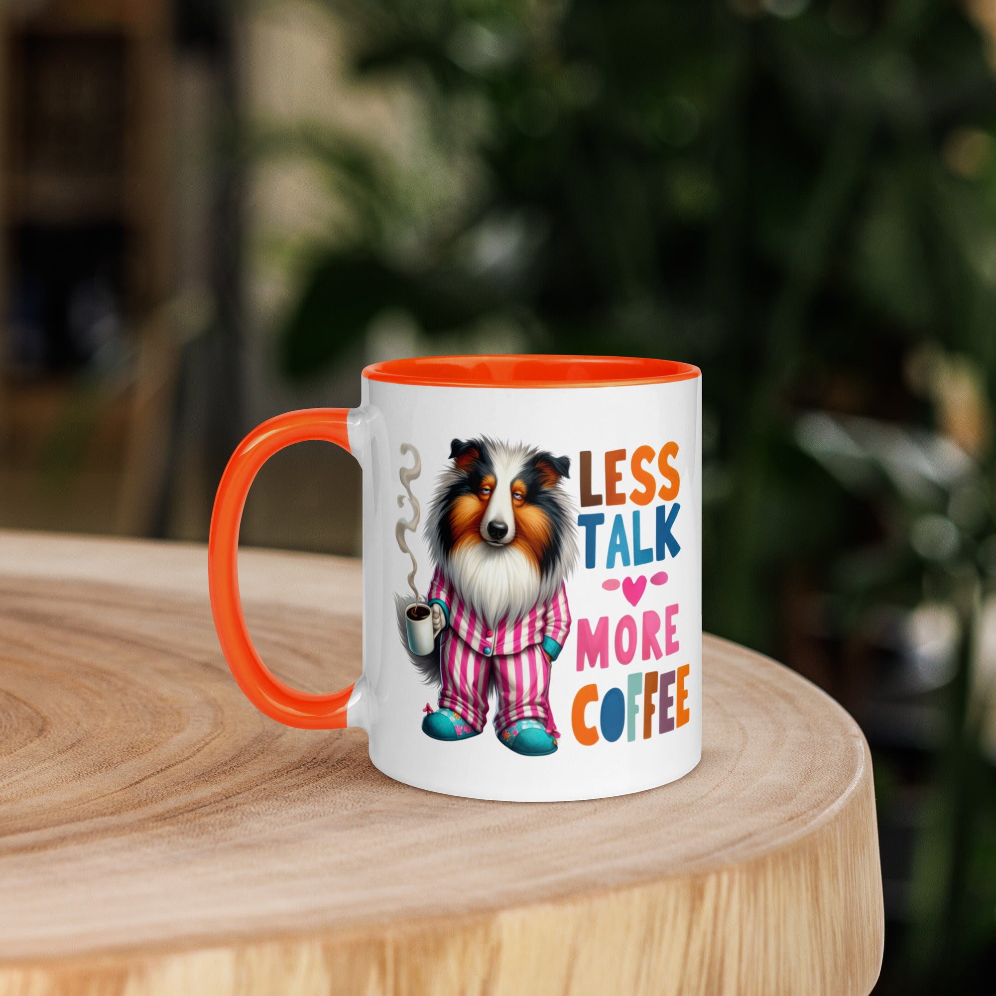 11oz Border Collie Mug - Less Talk More Coffee