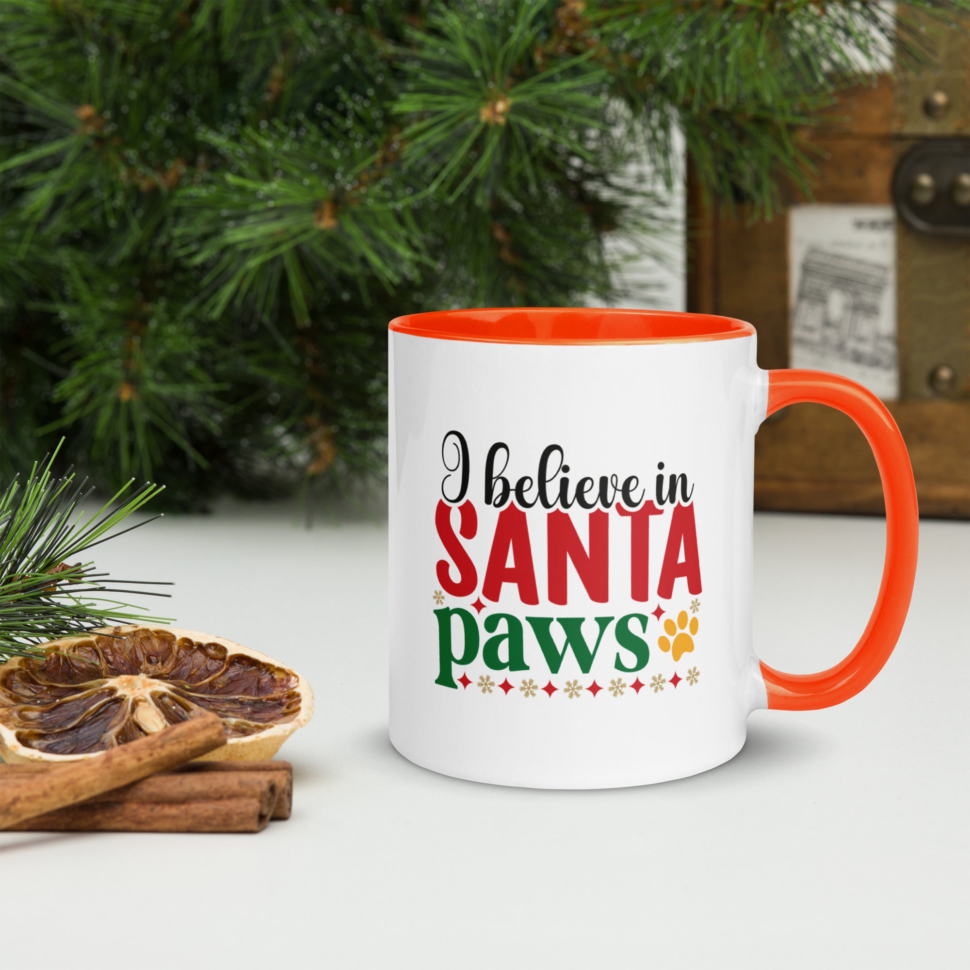 11oz Stained Glass Christmas Pug Mug 1 - Santa Paws