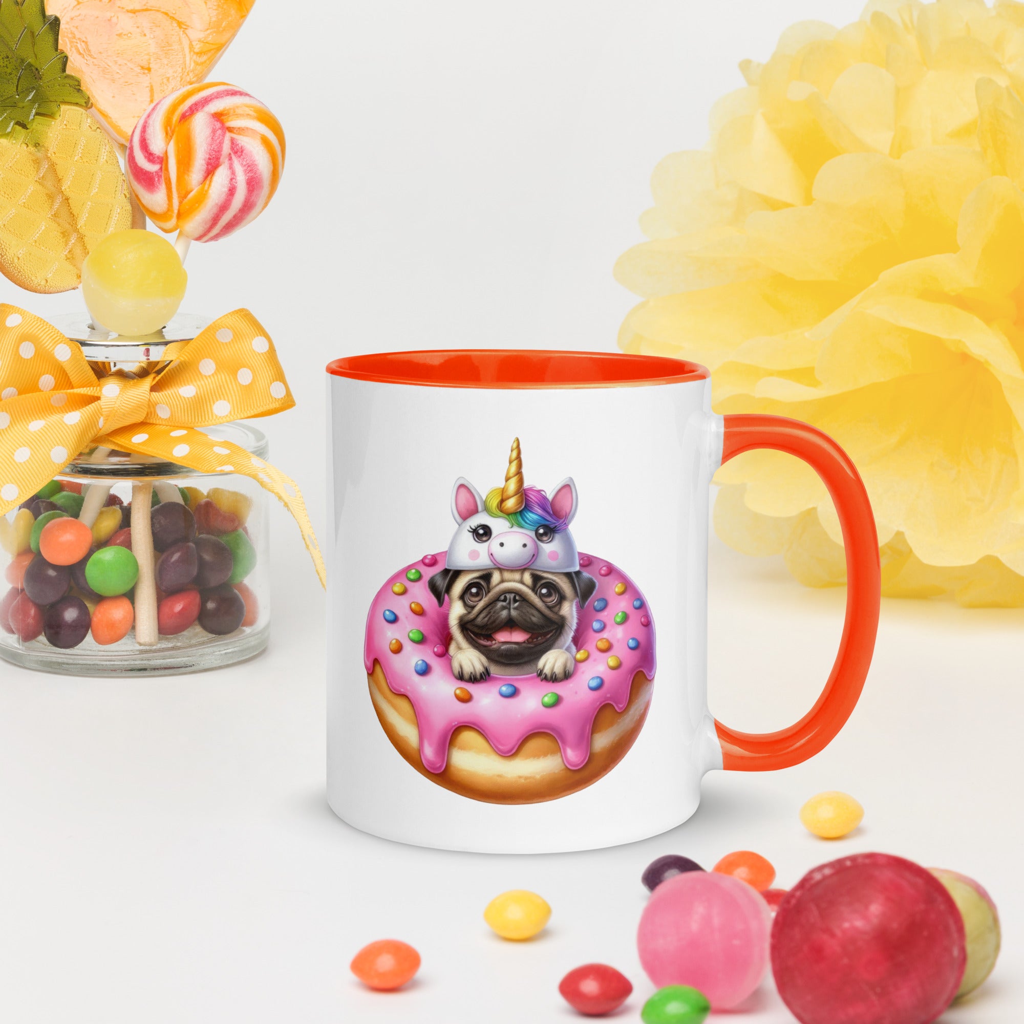 11oz Pug In A Donut - Pug Mug