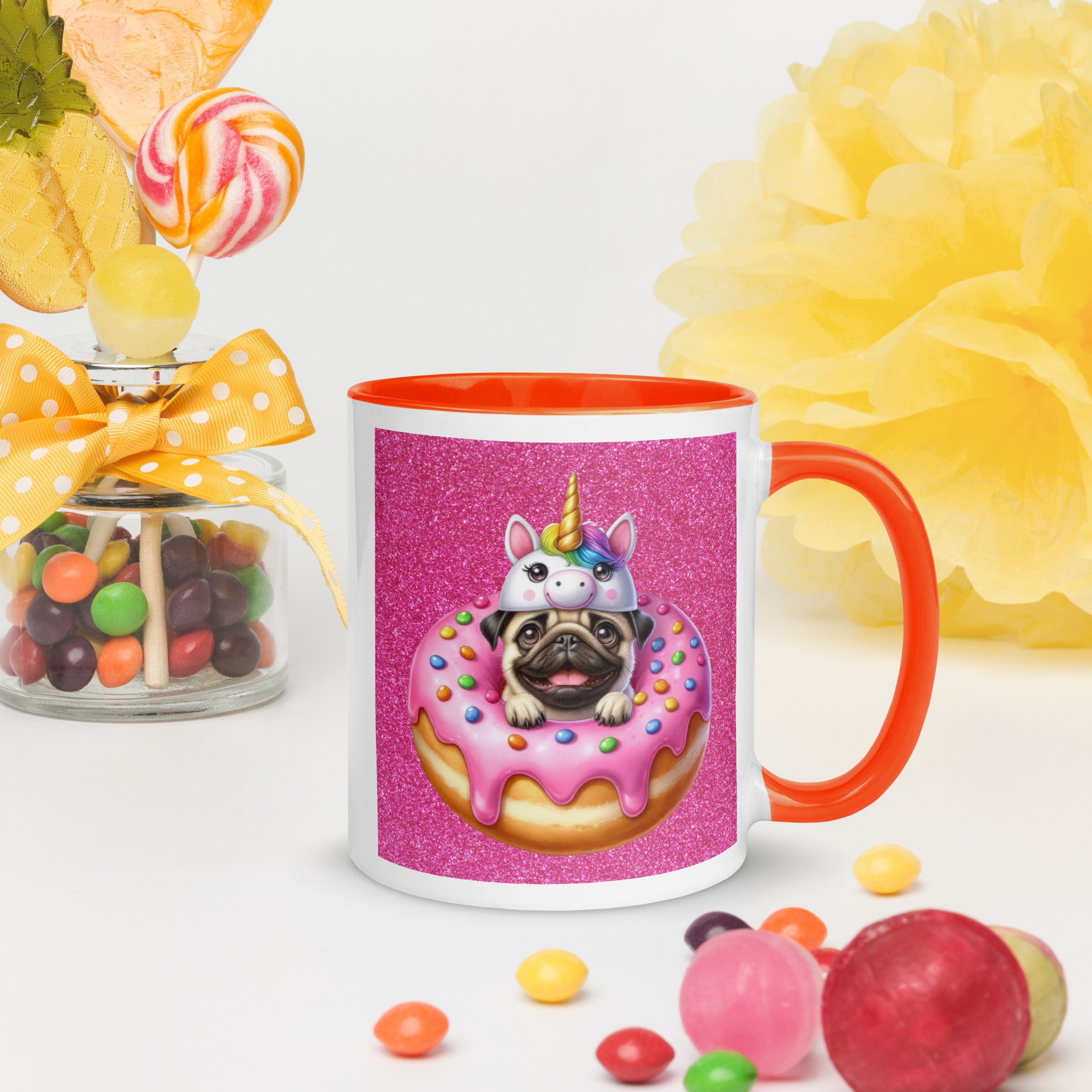 11oz Sparkles Unicorn Pug - Pug Mug