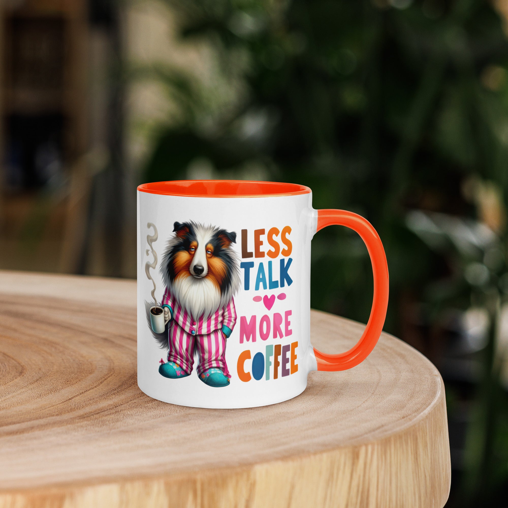 11oz Border Collie Mug - Less Talk More Coffee