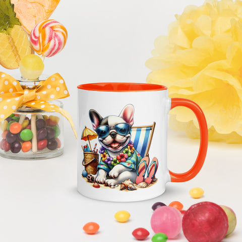 11oz Summer Vibes At The Beach - French Bulldog