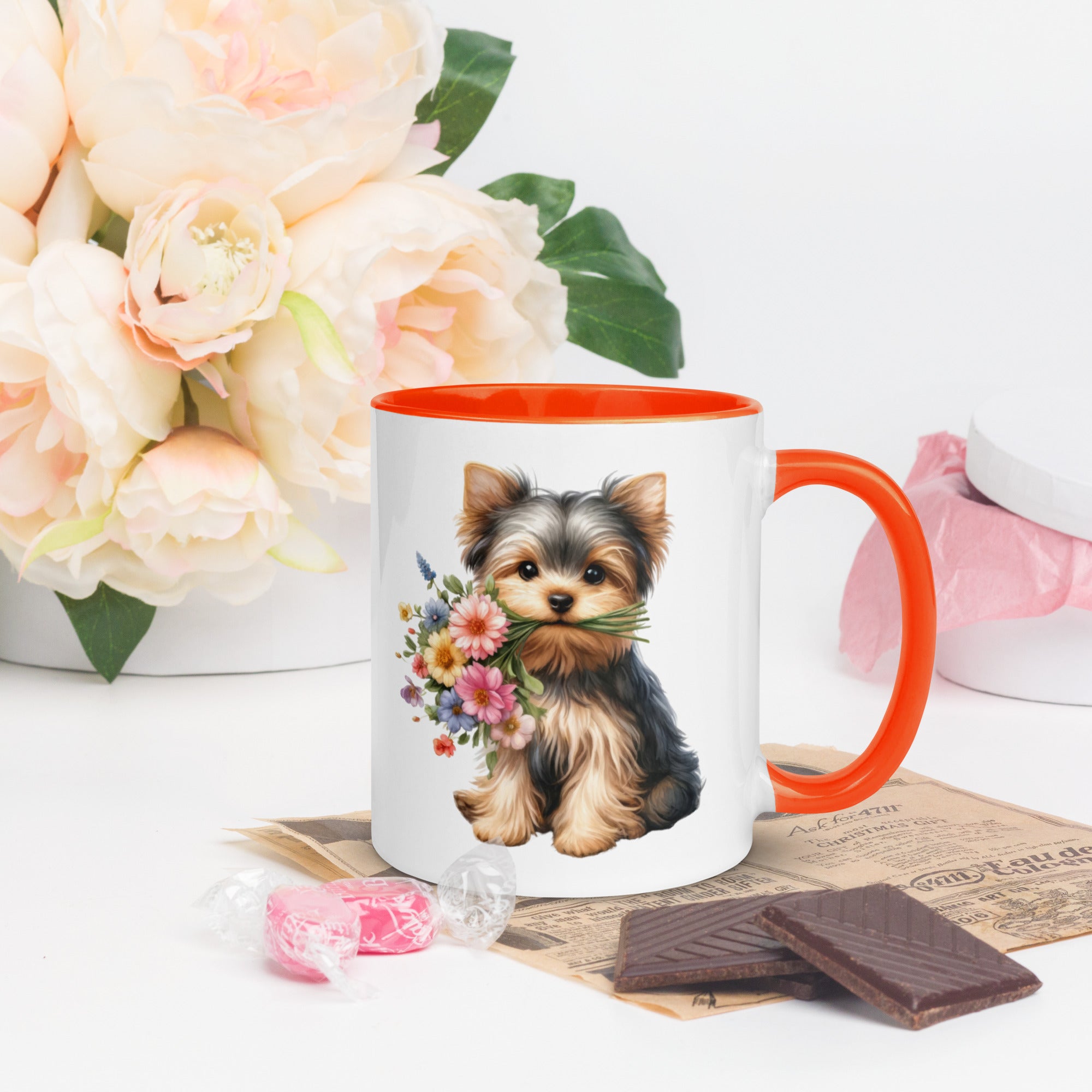 11oz Yorkshire Terrier - Flowers In Mouth