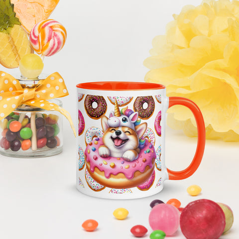 11oz Corgi Loves Donuts Mug - Life Is Short