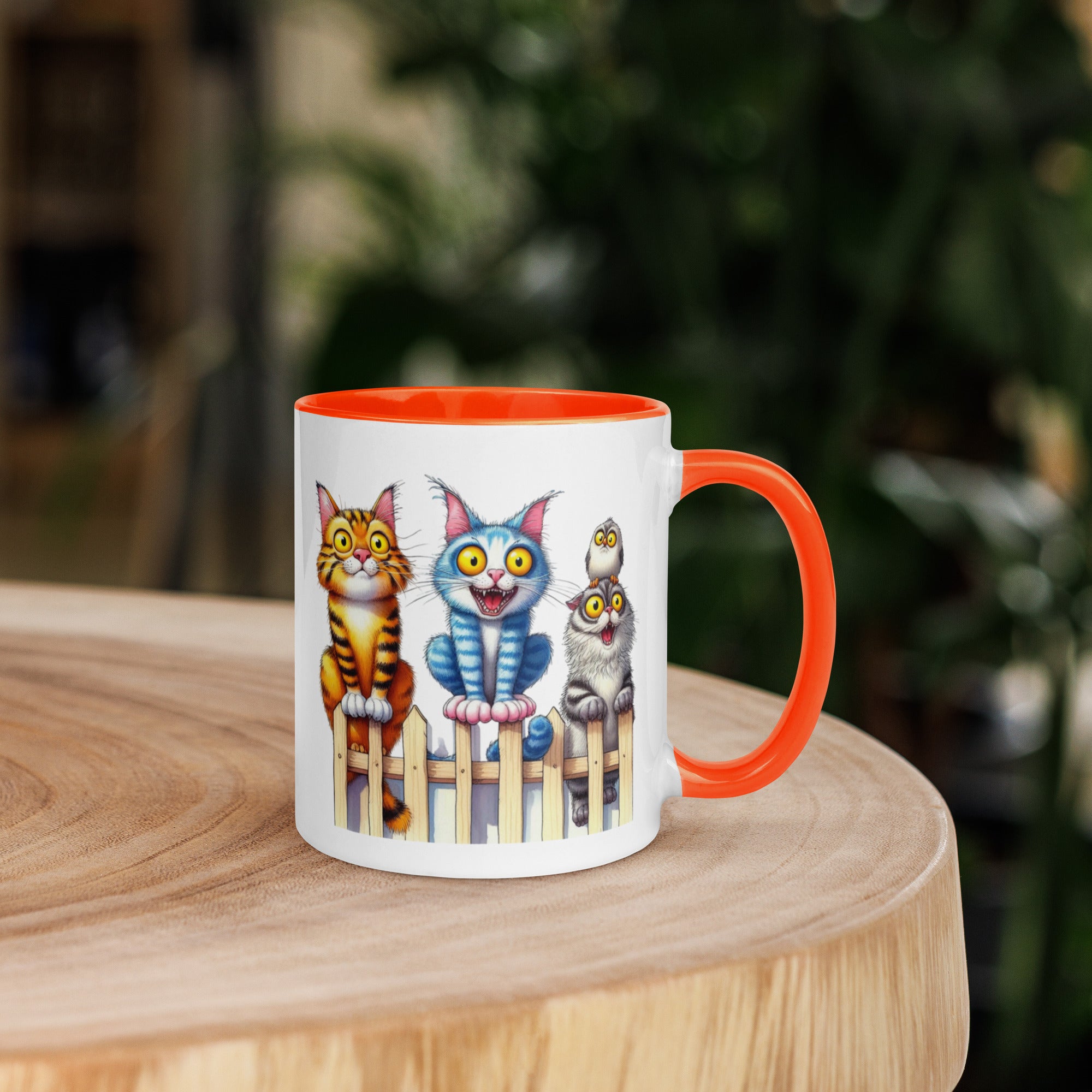 11oz I Love Cats - Cats On Fence #1