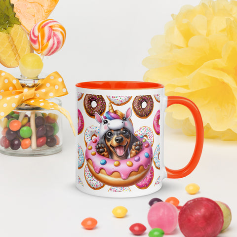 11oz Dachshund Loves Donuts Mug - Life Is Short