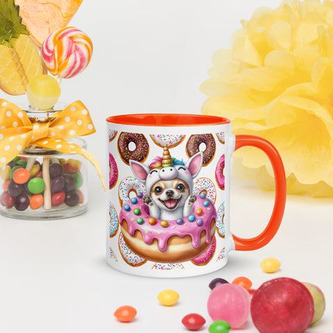 11oz Chihuahua Loves Donuts Mug - Life Is Short