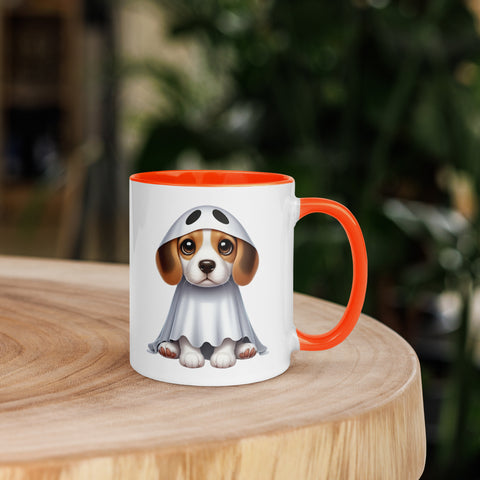 11oz Happy Halloween Ghost Beagle Mug #1